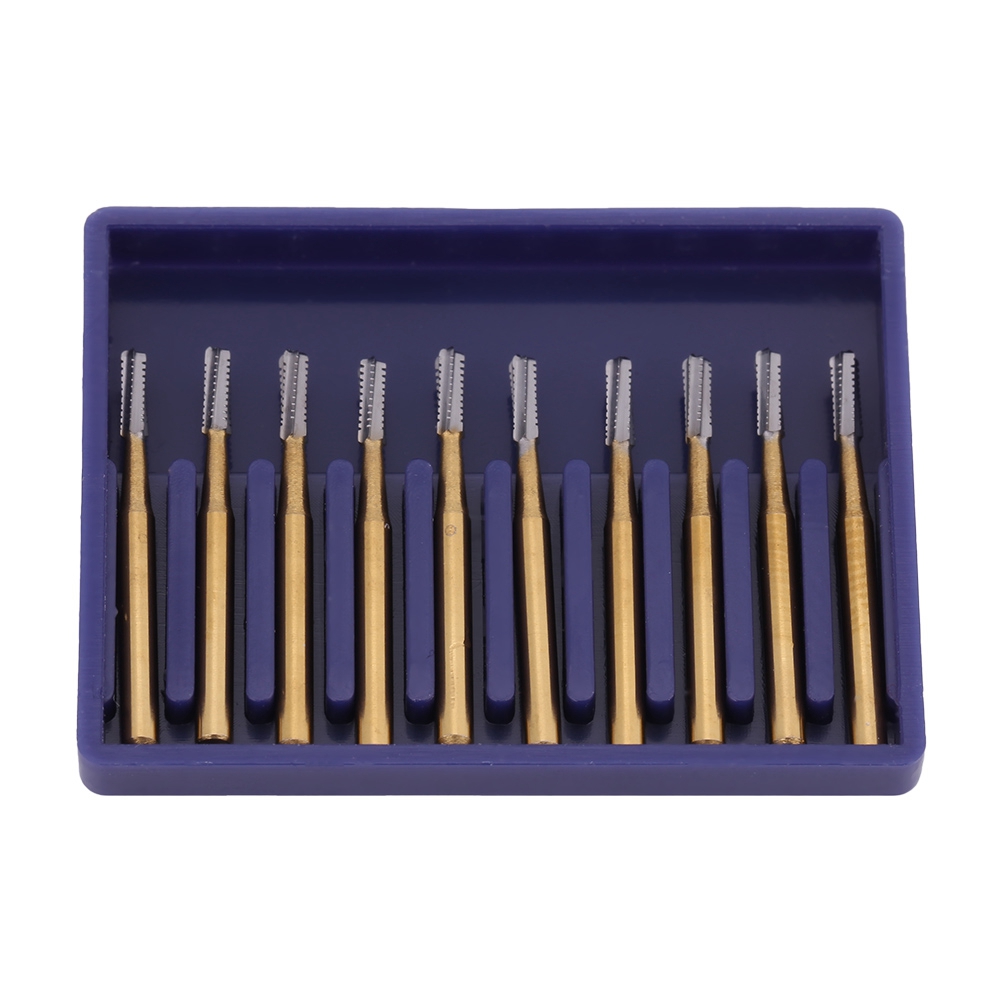 10 Fg-1958 Hochgeschwindigkeits-dentalbohrer Aus Wolframstahl (vergoldet)