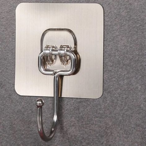 40 Stück Gebürstete Klebehaken – 20 Kg (maximale Tragkraft) – Extrem Stark Und Unsichtbar Für Schlafzimmer, Badezimmer, Küche, Wandtüren Und Kühlschrank (groofoo)
