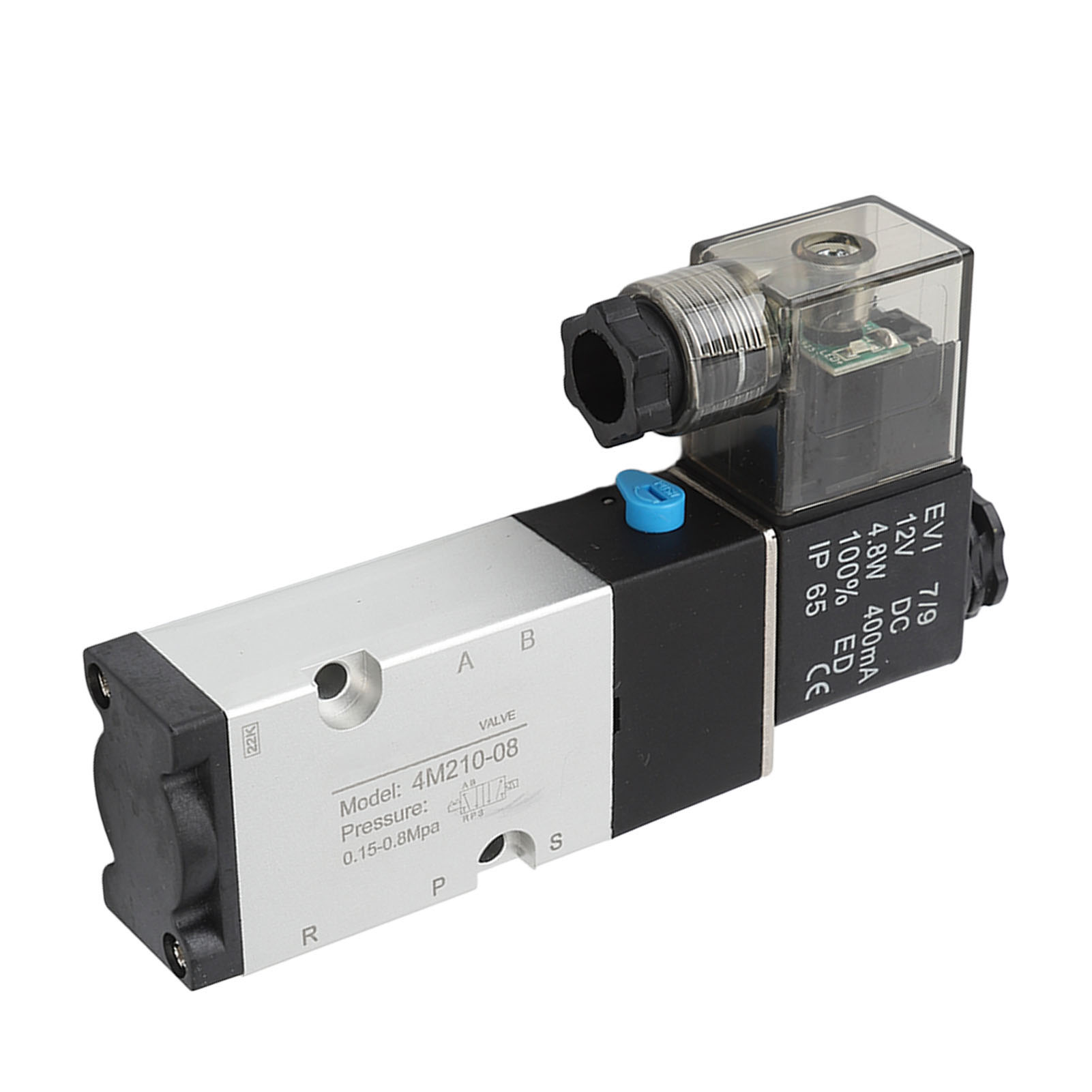 Pneumatisches Magnetventil 4m210 08, 1/8-zoll-npt-gewinde, Pneumatisches Luftsteuer-magnetventil, 12 V Dc