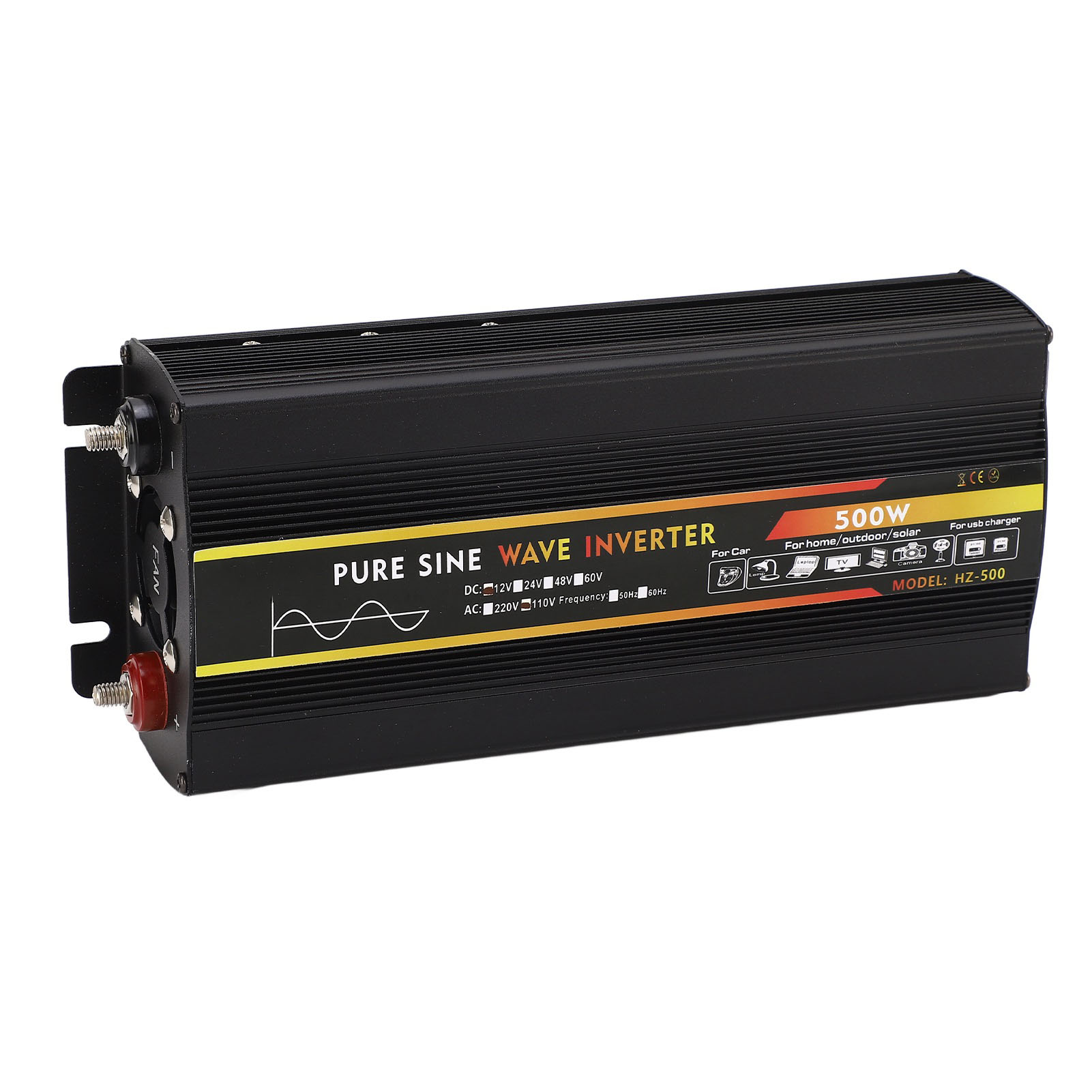 500-w-sinus-wechselrichter (24 V Dc Auf 110 V Ac) Mit Led-anzeige Und 1 Universalsteckdose Für Kfz-wechselrichter