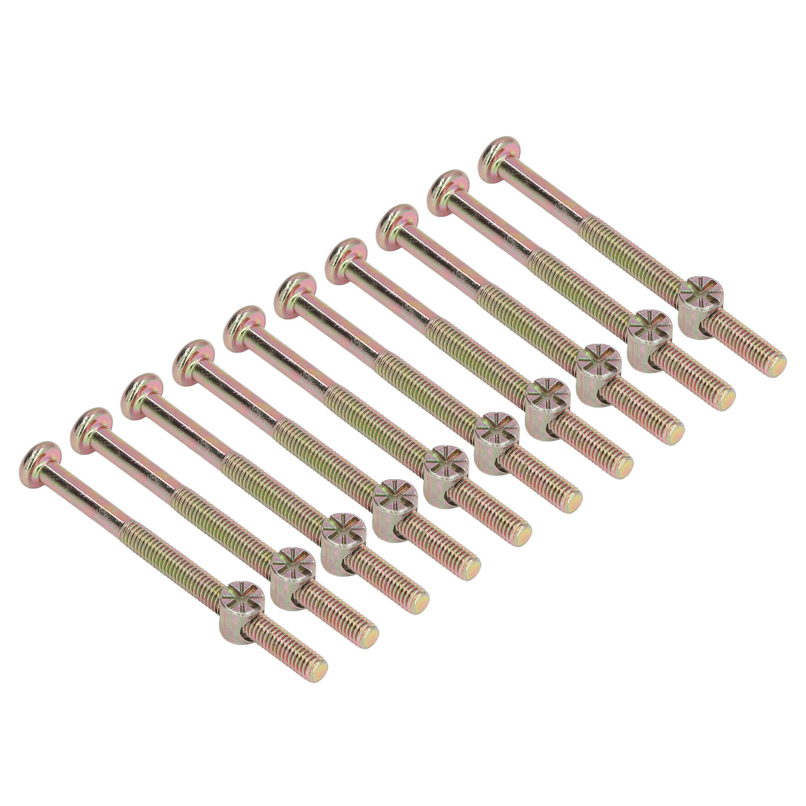 10er-set Babybett-schrauben M6, Verzinkte Edelstahl-innensechskantschrauben, Befestigungsmaterial Für Möbel, M6 X 80 Mm