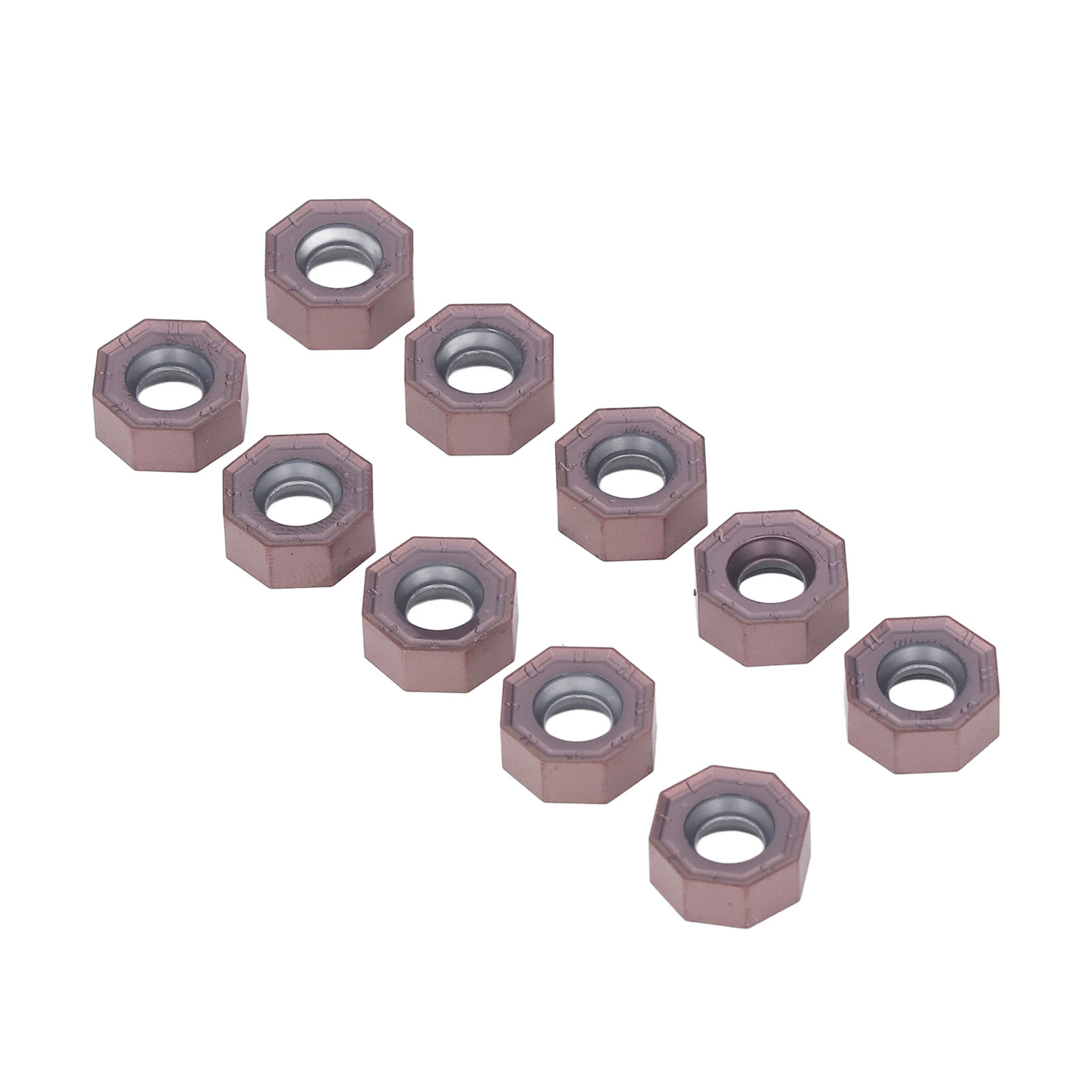 10 Stück Cnc-wendeschneidplatten, Bronzebeschichtete Hartmetall-fräser, Industriedreh- Und Fräswerkzeuge