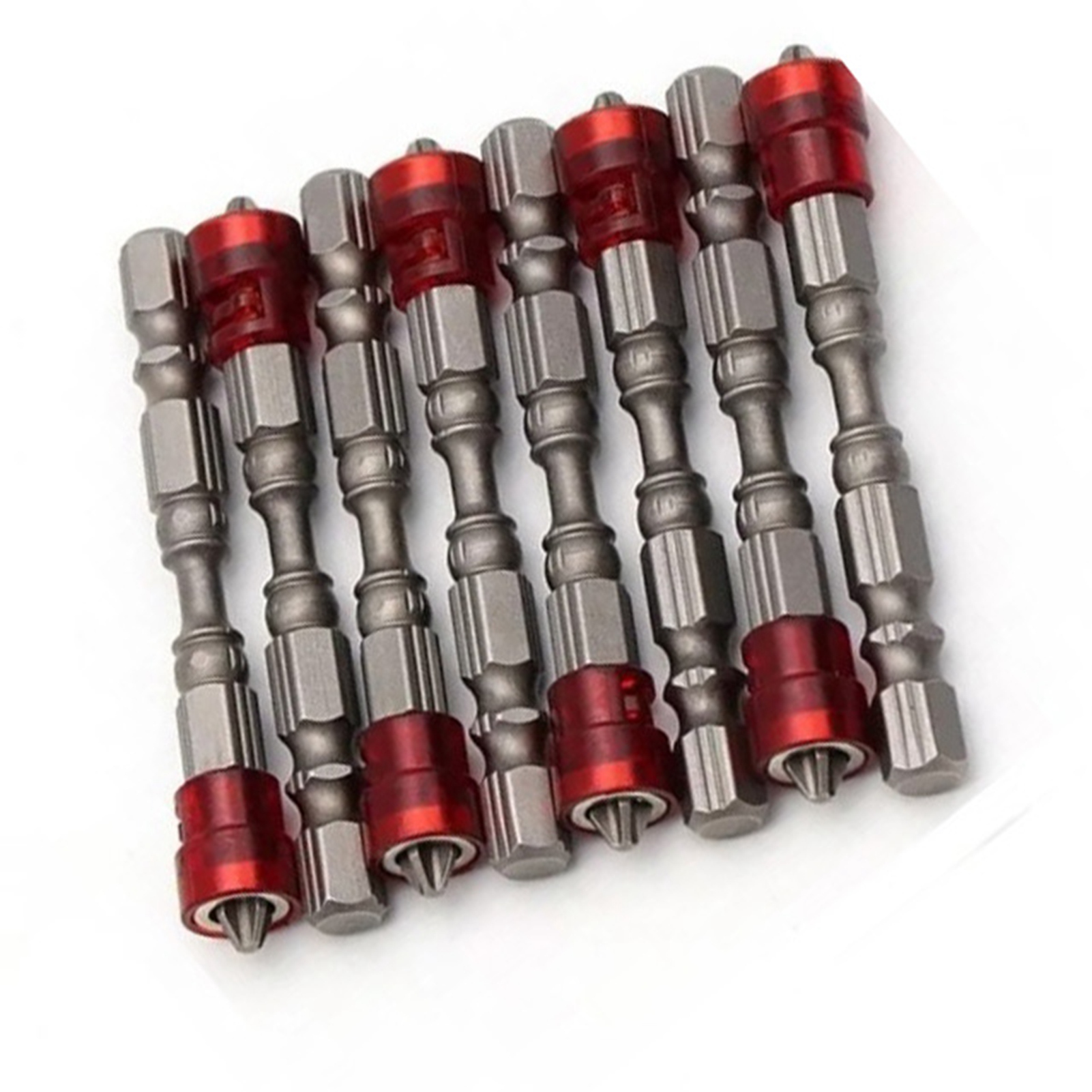 10 Stück Schraubendreherbits, 65 Mm Lang, Stark Magnetisch, Rutschfest, Kreuzschlitz-schraubendreherbit, Rot