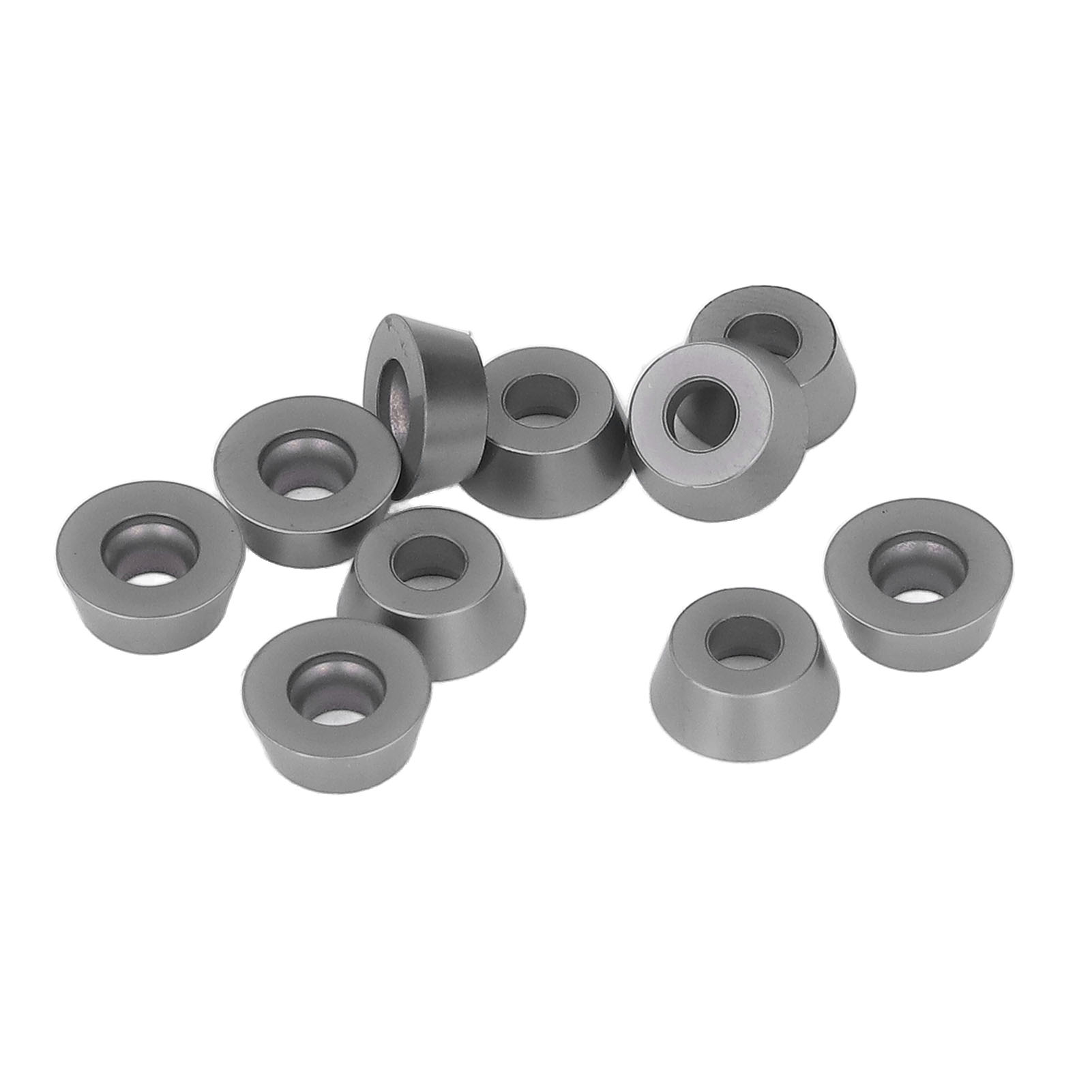 10 Stück Schwarze Hartmetall-wendeschneidplatten, Runde Cnc-dreh- Und Fräseinsätze, Drehmaschinen-schneidwerkzeug (rpmt10t3moe-p)