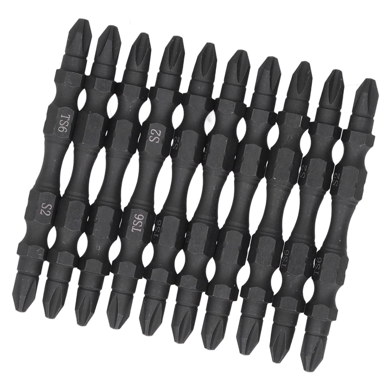 10-teiliges Schraubendreher-bit-set, Doppelseitig, Magnetisch, Ph2, 1/4 Zoll Sechskantschaft, Kleiner Kopf