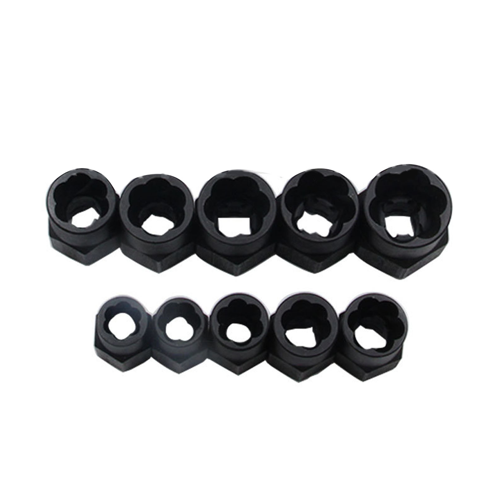 10-teiliges Bolzenausdreher-set, Starker Griff, Chrom-vanadium-stahl, Hochfest, Schwarz, Bolzen- Und Mutternausdreher-werkzeug