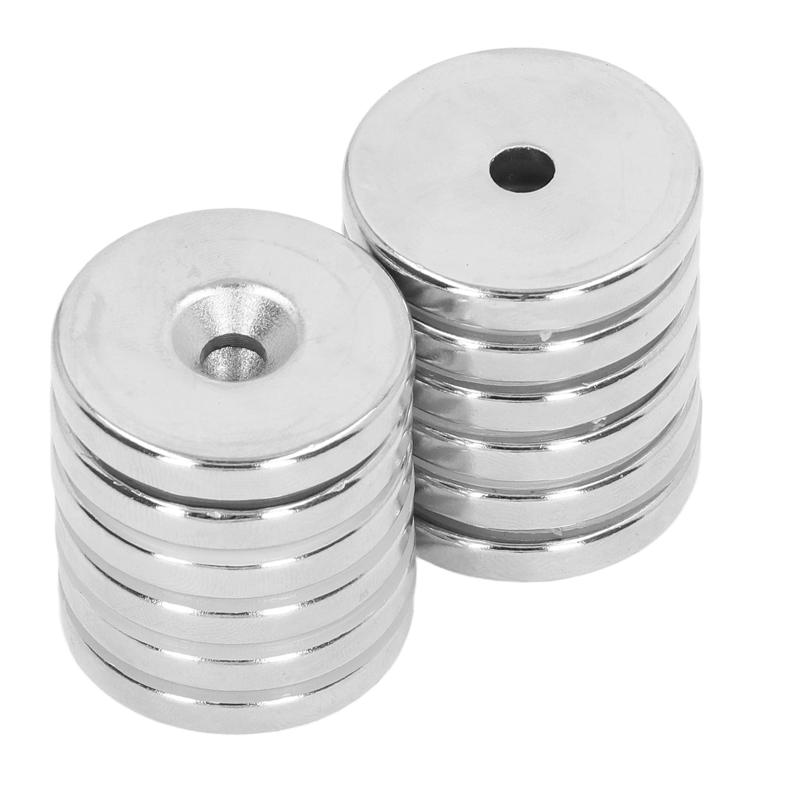 12 Stück Neodym-magnete, 30 X 5 Mm, Starke Magnetkraft, Rund, Mit 5-mm-loch