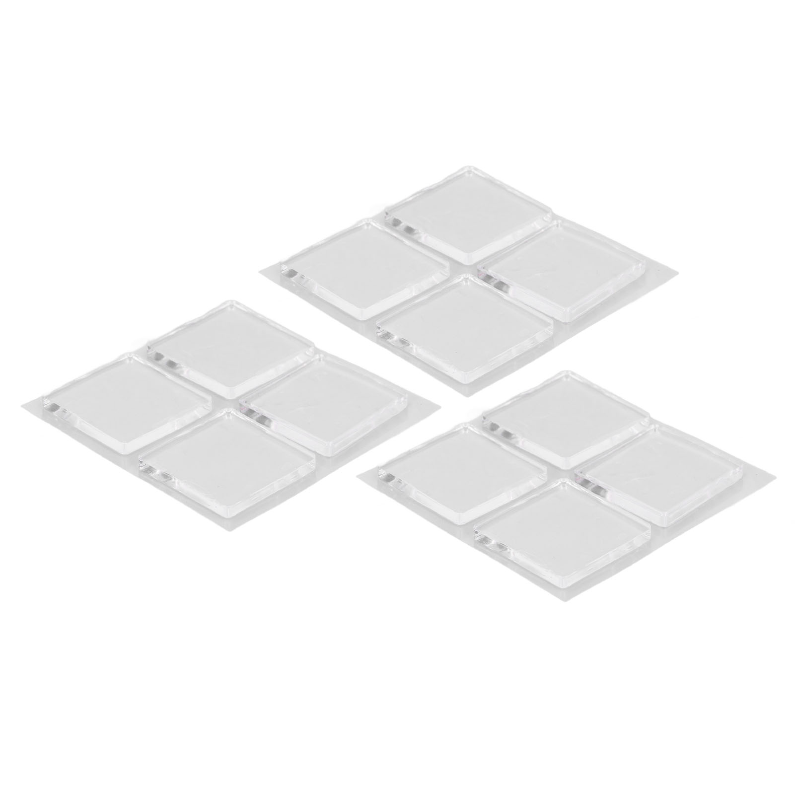 12 Stück Auto-anprallschutzpads, Transparente, Quadratische, Selbstklebende Aufprallschutzpads Für Schranktürgriffe