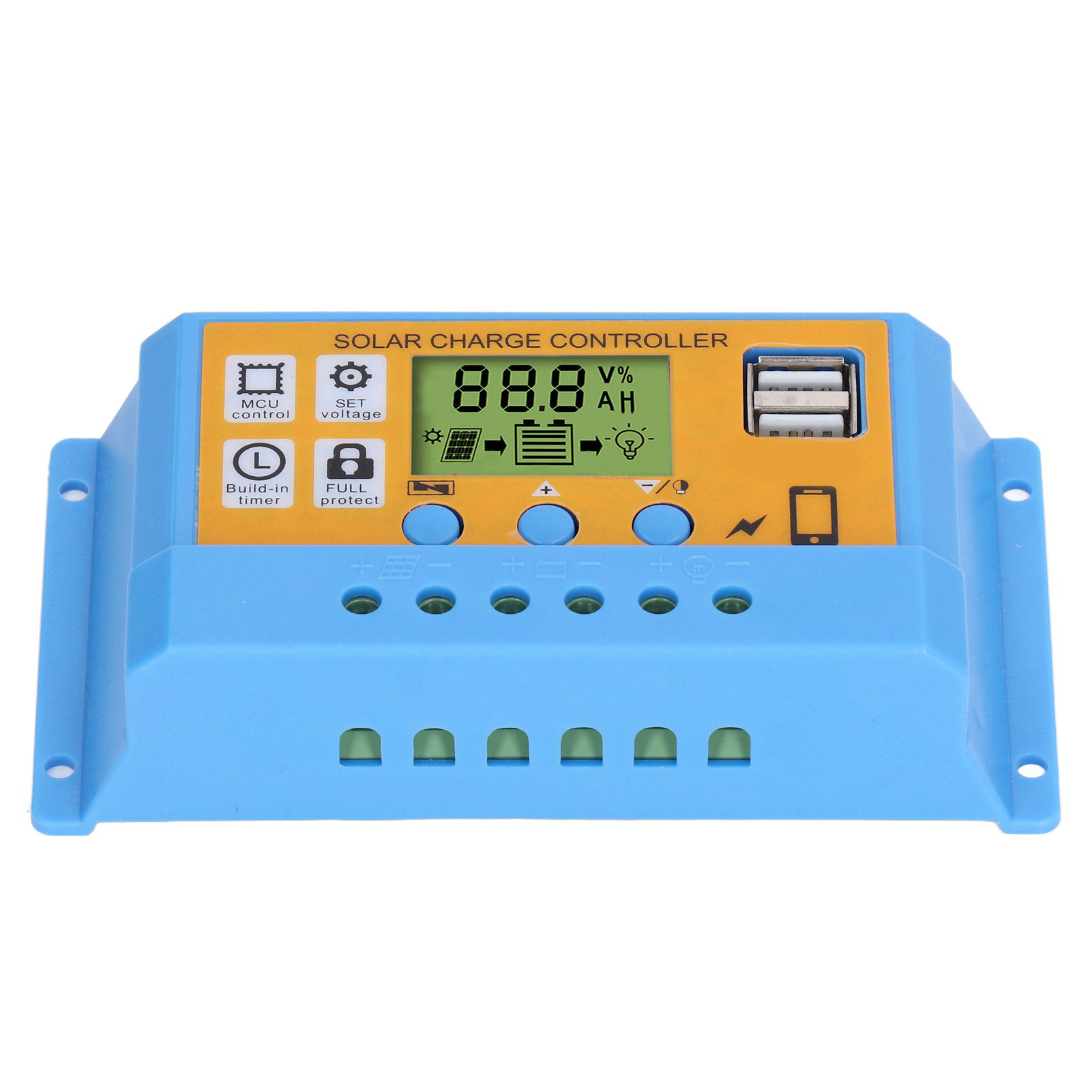 Solarladeregler Mit Digitalanzeige, Intelligenter Batterieregler, 12 V, 24 V, 20 A, 260 W (12 V), 520 W (24 V)