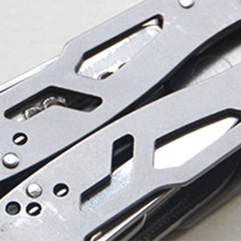 Mini-multifunktionszange, Faltbar, 14-in-1, Edelstahl, Tragbar, Für Den Außenbereich, Stahlfarbe