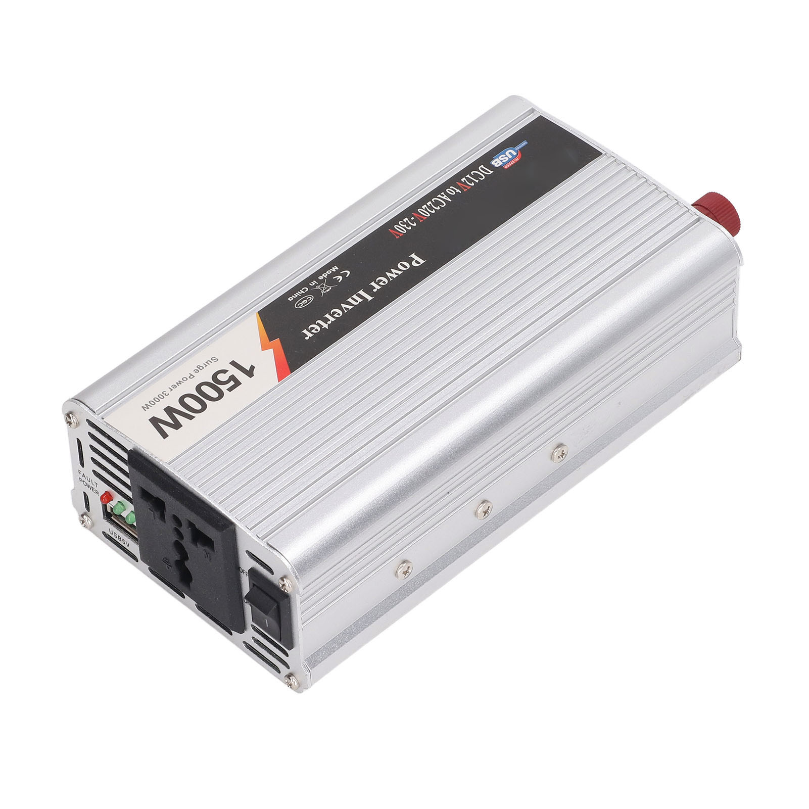1500-w-wechselrichter Mit Modifizierter Sinuswelle, 3000-w-spitzenleistung, 5-v-usb-ausgang, Kfz-wechselrichter (12 V Dc Auf 220–230 V Ac)