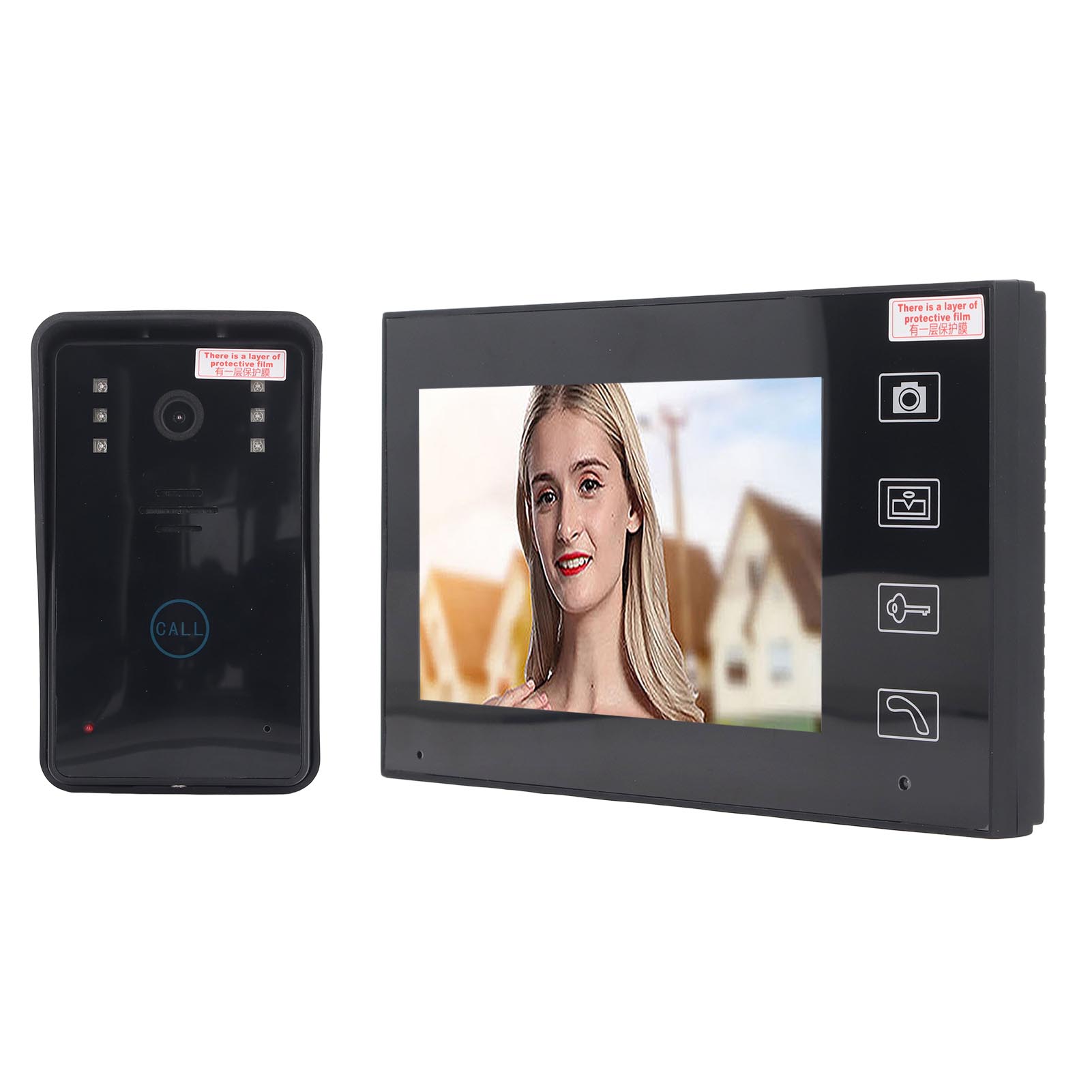Kabellose Video-türklingel Mit Großer Reichweite, Hd-video-türsprechanlage, Smart-home-türklingel, 110–240 V Wechselstrom, Eu-stecker