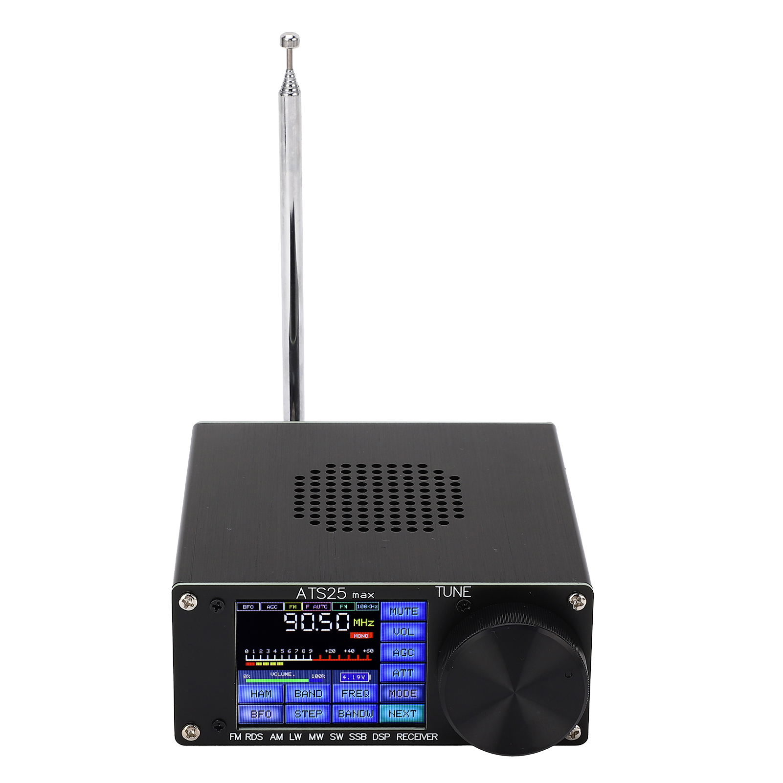 Tragbarer Vollband-radioempfänger Mit Dsp (am, Fm, Rds, Lw, Mw, Sw, Ssb) Mit 2,4-zoll-touchscreen Und 2000-mah-lithium-akku