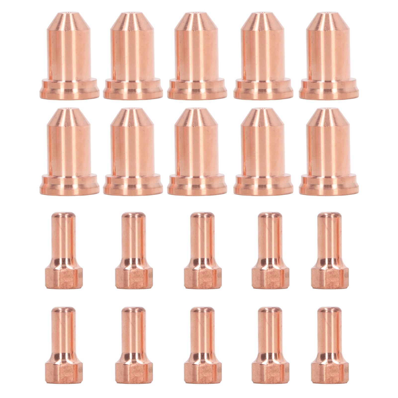 20-teiliges Set Aus Düsen Und Elektroden Für Plasmaschneidbrenner, Messing, Robust Und Hochtemperaturbeständig, Für Ptm 80