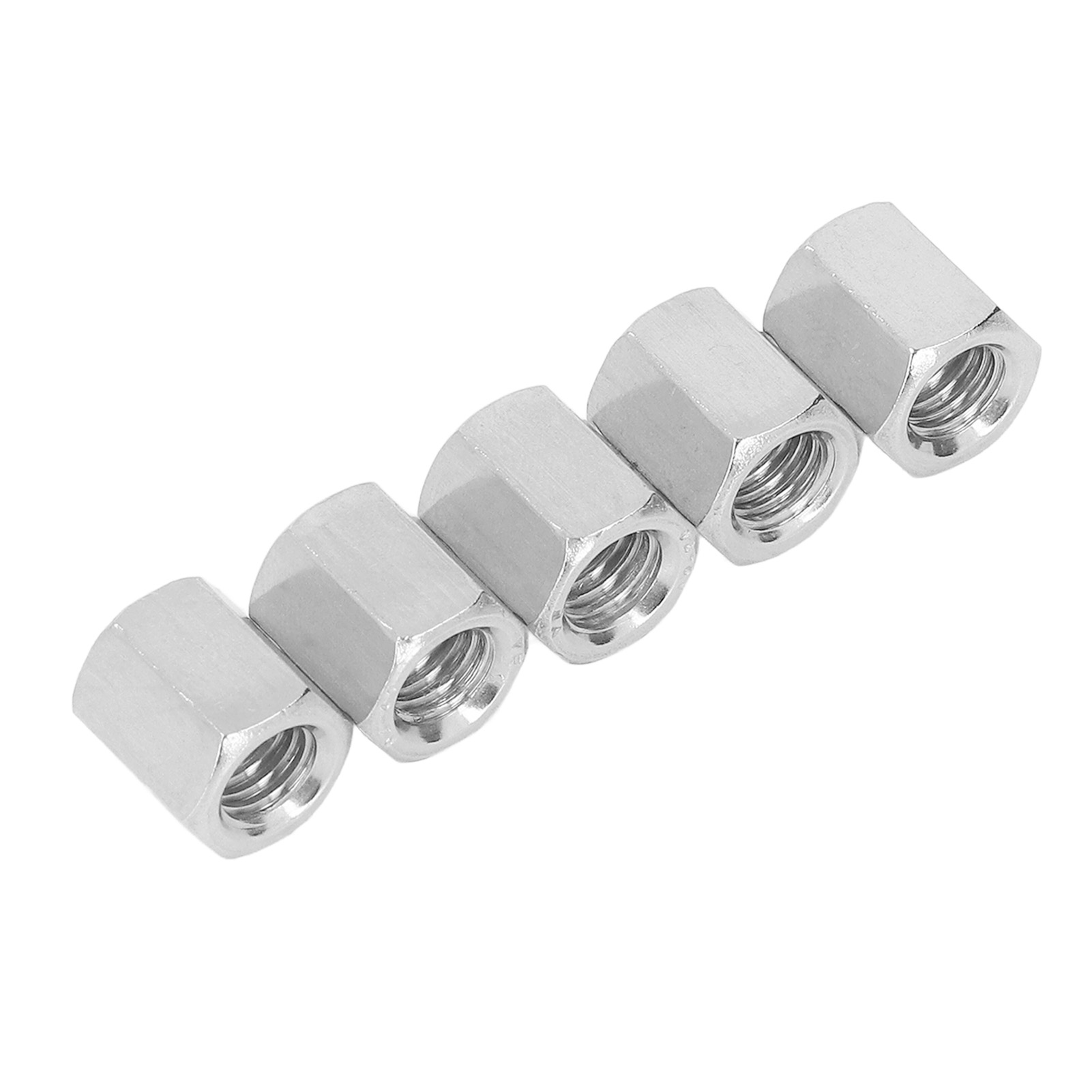 20 Stück Sechskant-kupplungsmuttern M8x1,25 12 L14mm Gewindestangenverbinder 304 Edelstahl-kupplungsmuttern