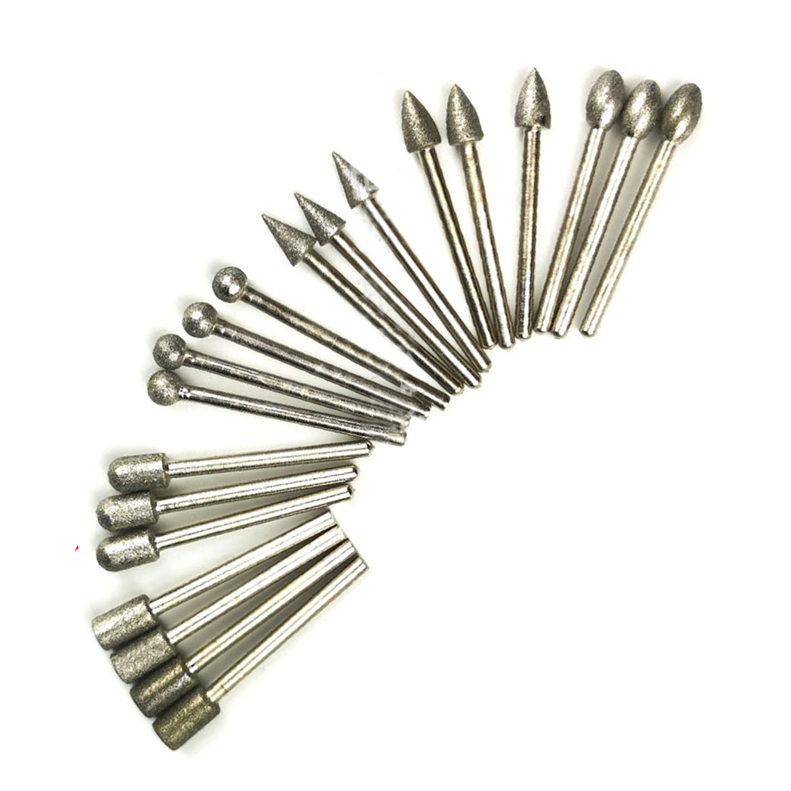 20-teiliges Schleifstift-set, 1/8 Zoll Schaft, 1/4 Zoll Bohrdurchmesser, Rotierender Schleifstift Für Holzbearbeitung, Schnitzen Und Anfasen