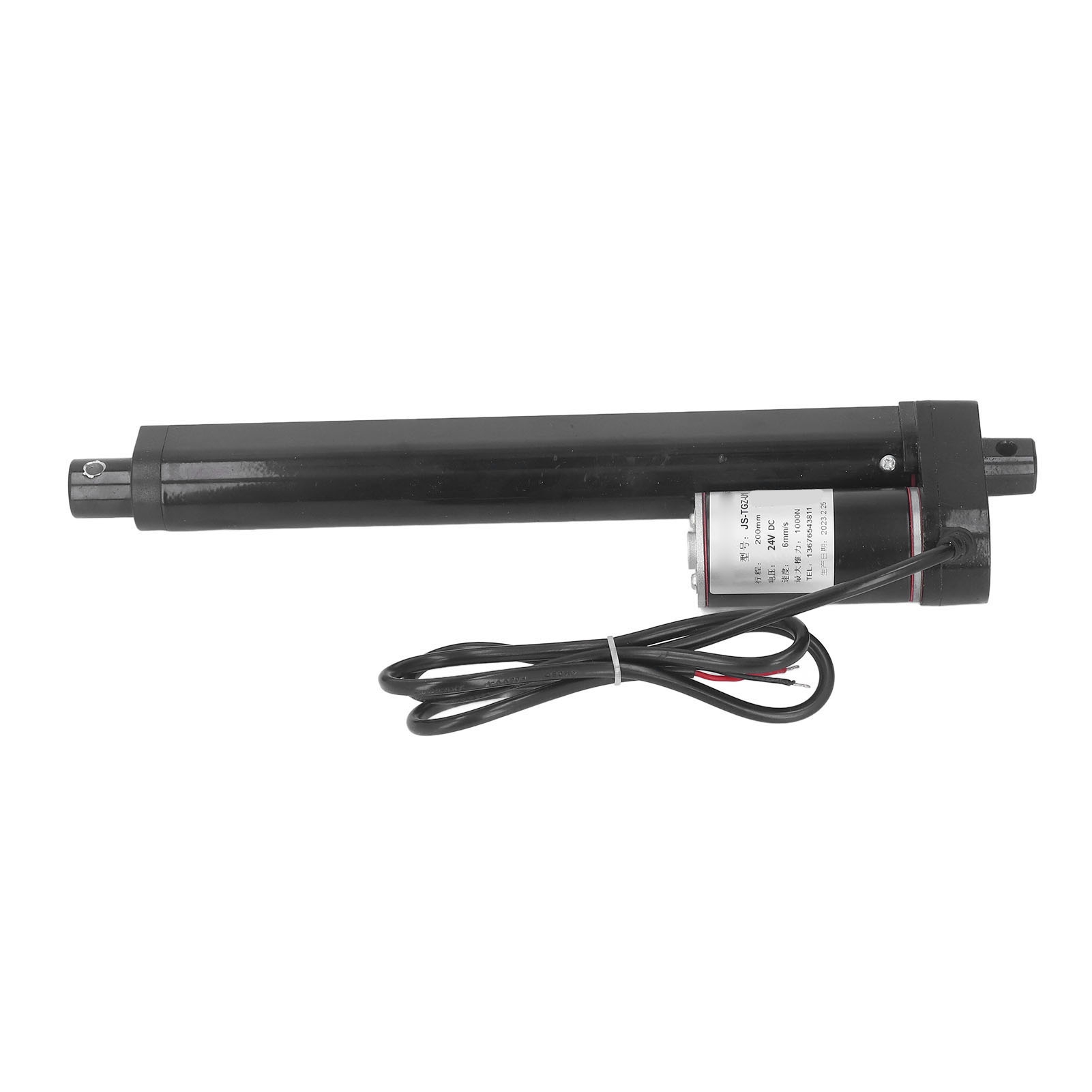 Linearantrieb 1000 N, 200 Mm Hub, Schutzart Ip65, Schwarz, Mit Endschalter, 24 V