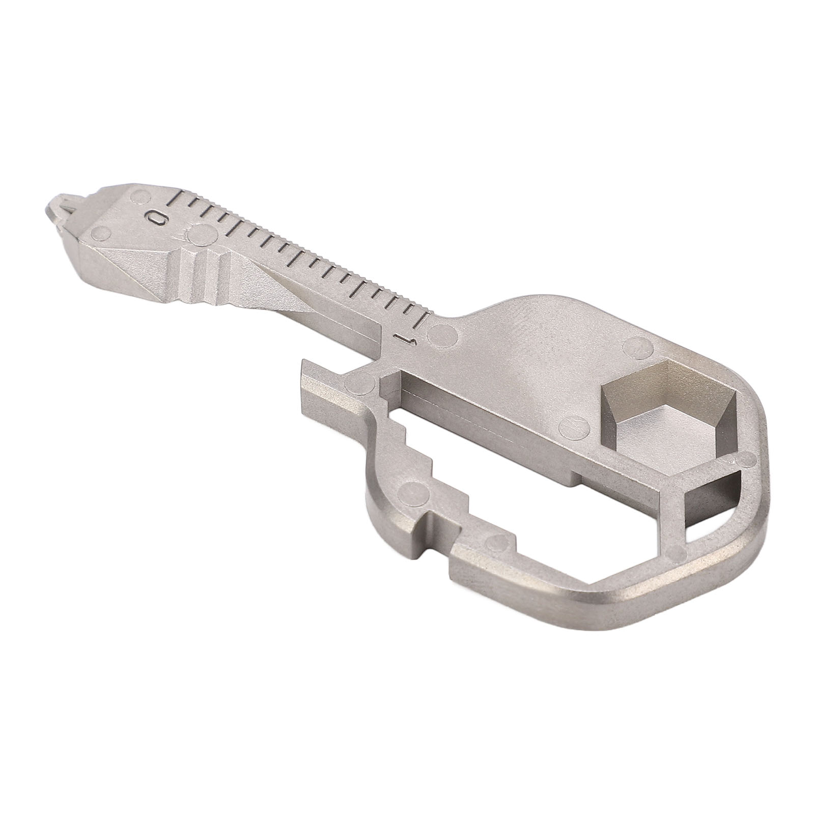 24-in-1 Multifunktionsschlüssel, Tragbarer Edelstahl-schlüsselanhänger, Multitool Für Outdoor-aktivitäten, Silber