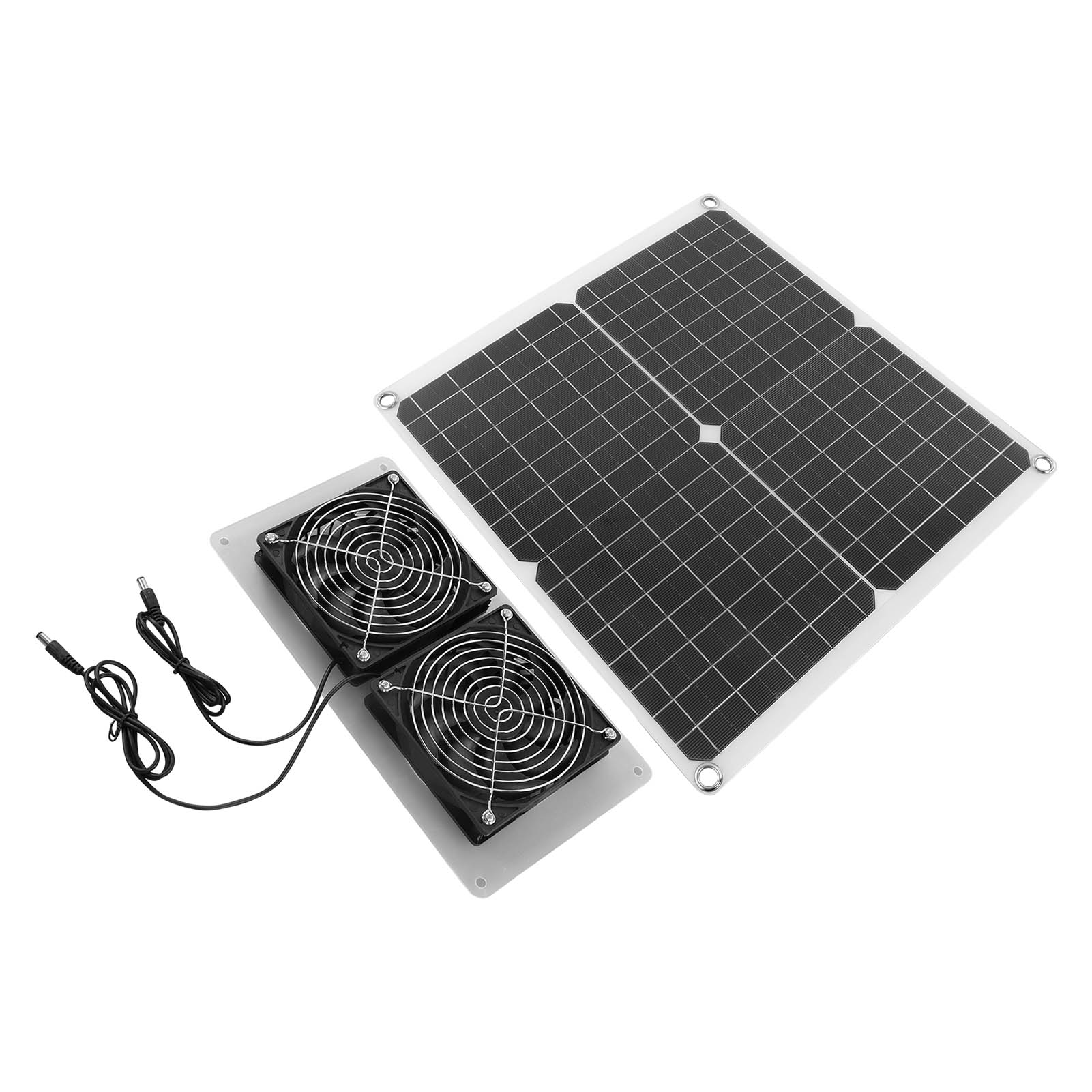 18v 25w Solar-lüfterset, Monokristallin, Wasserdicht, 3500 U/min, Solar-abluftventilator-set Für Gewächshäuser, Hundehütten Und Wohnmobile