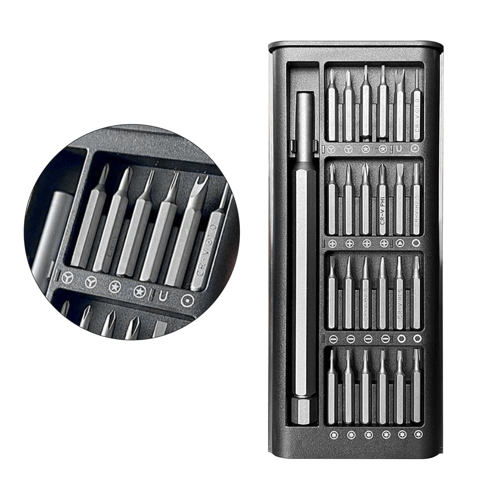 25-teiliges Schraubendreher-set Aus Chrom-vanadium-legierungsstahl Mit Magnetverschluss Für Computer- Und Handy-reparaturen