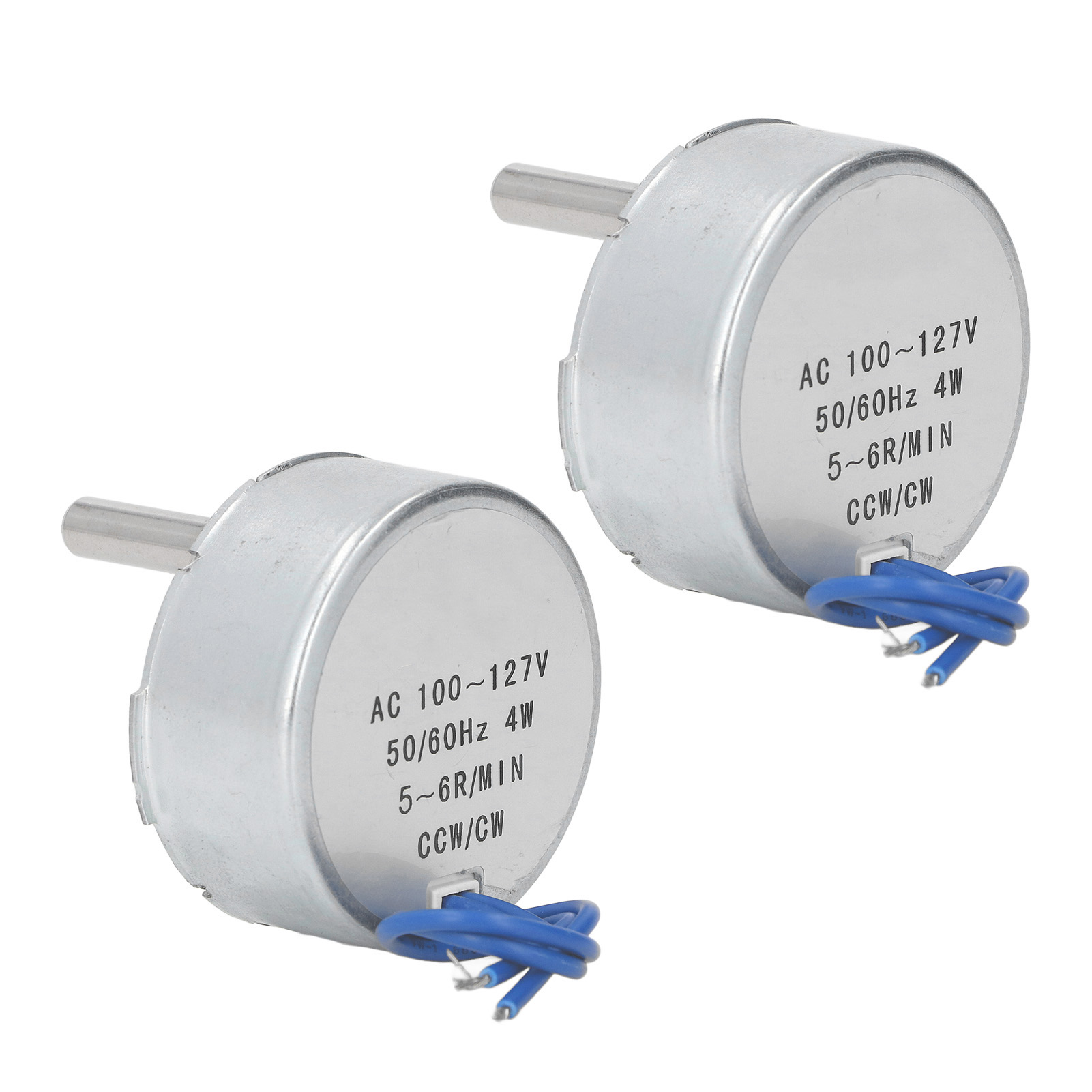 2 Stück Ac-synchronmotor 50tyc, 5–6 U/min, Gegen Den Uhrzeigersinn/im Uhrzeigersinn, Hohes Drehmoment, Geräuscharmer Plattenspielermotor, 100–127 V Ac