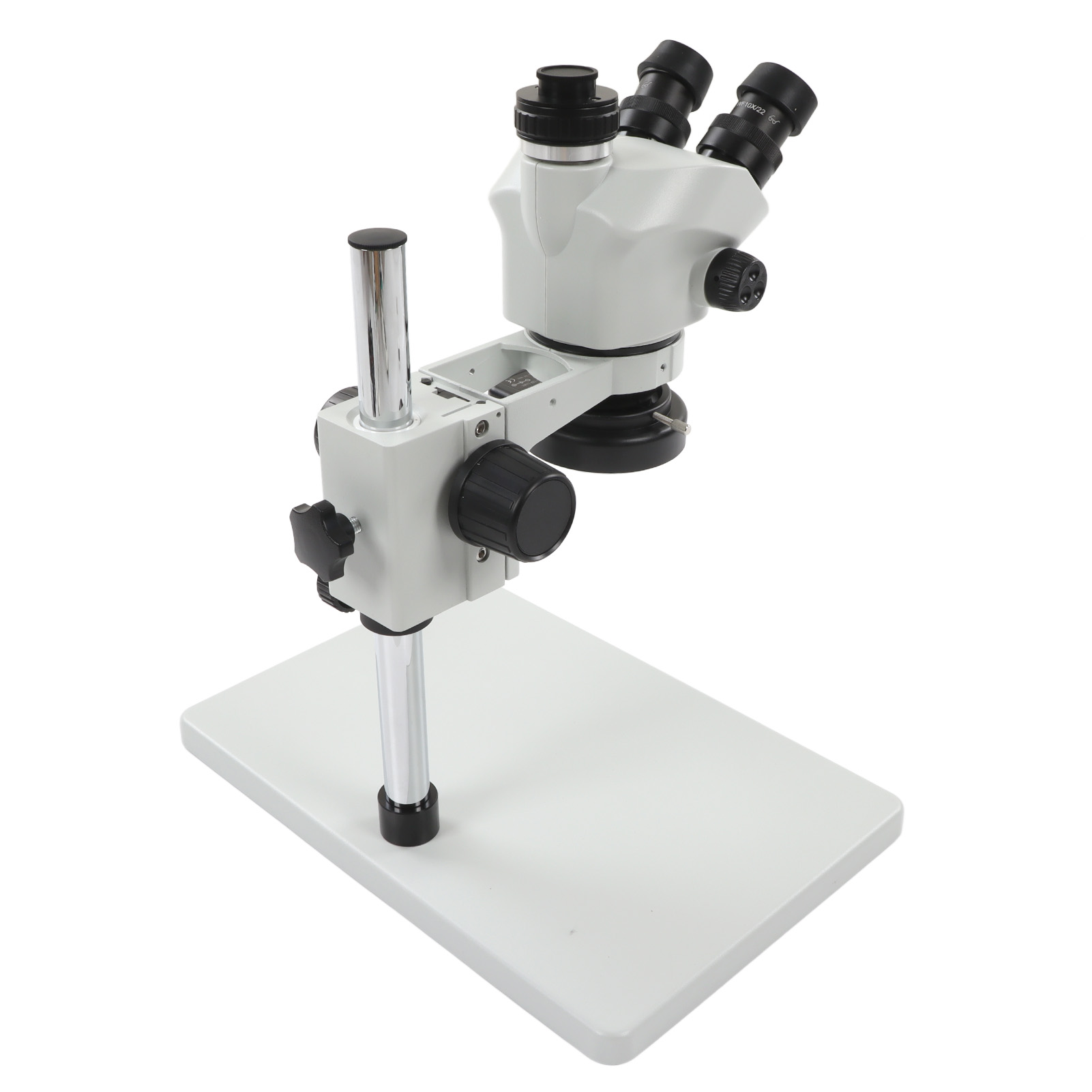 Trinokulares Stereomikroskop, 24 Mp, 1080p, 3,5- Bis 50-facher Stufenloser Zoom, Mit Led-lampe, 100–240 V, Eu-stecker