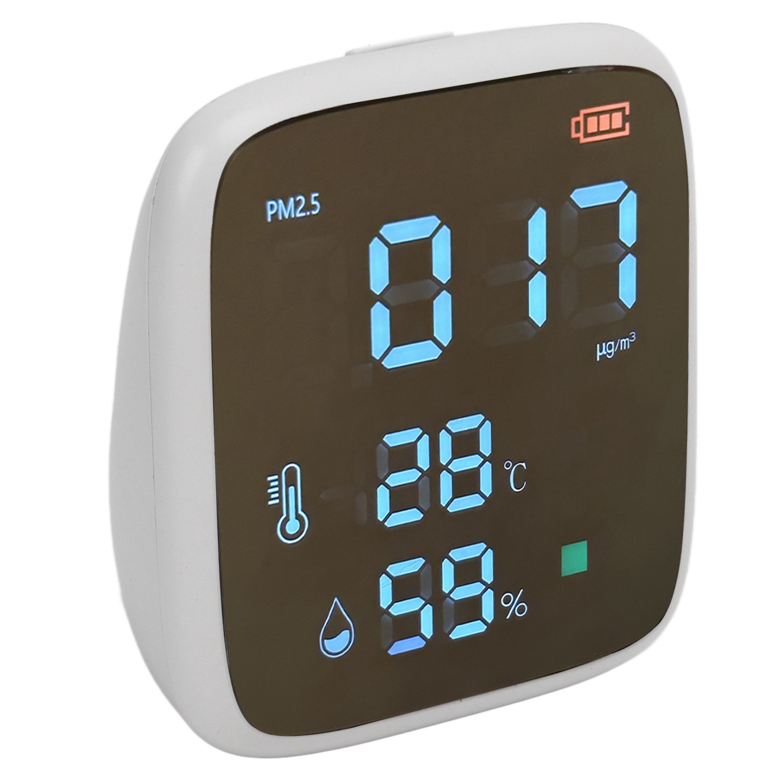 Luftqualitätsmonitor Für Innenräume: Mini-tragbares Pm2,5-messgerät Mit Intelligentem Sensor, Temperatur- Und Feuchtigkeitsmesser Mit Alarmfunktion