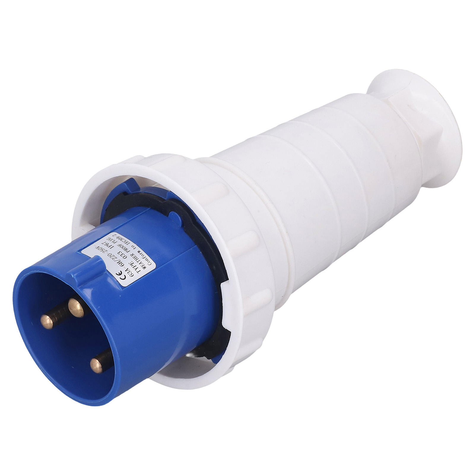 3-poliger Industriestecker, Ip67 Wasserdicht, Pp-gehäuse, 220–250 V, 63 A