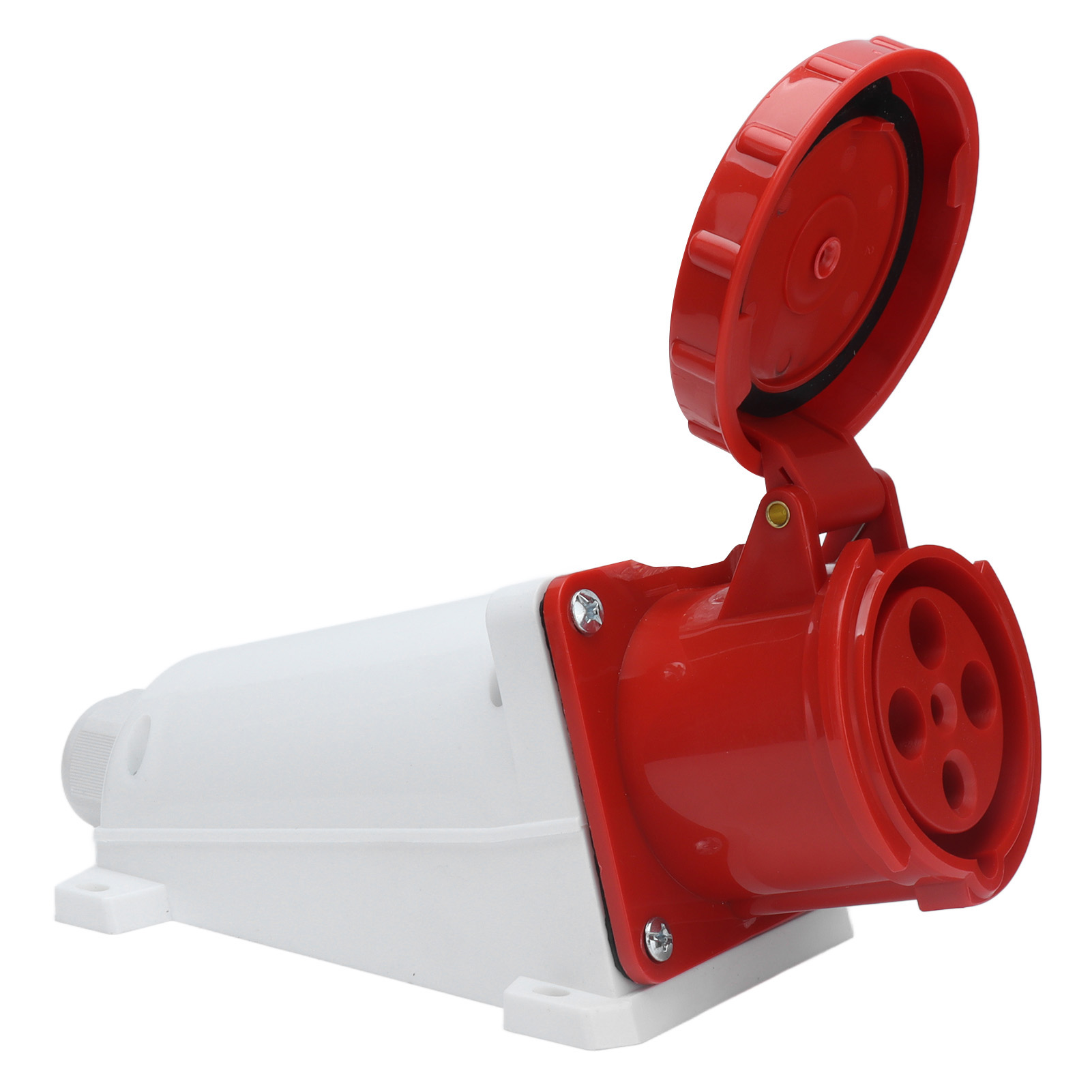 Industrielle Steckdose, 3-phasig, 4-polig, Aufputzmontage, Ip67 Wasserdicht, 380–415 V, 63 A, 3p+e