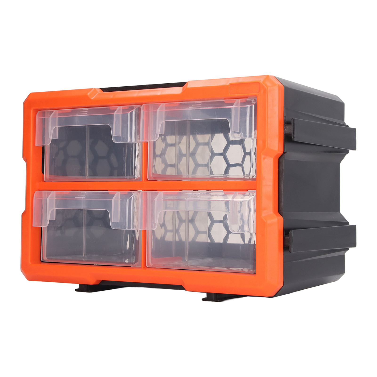Teilebox Mit 4 Schubladen, Wandmontage, Pvc-kunststoff-aufbewahrungsschrank Für Elektronische Bauteile, Schrauben Und Muttern