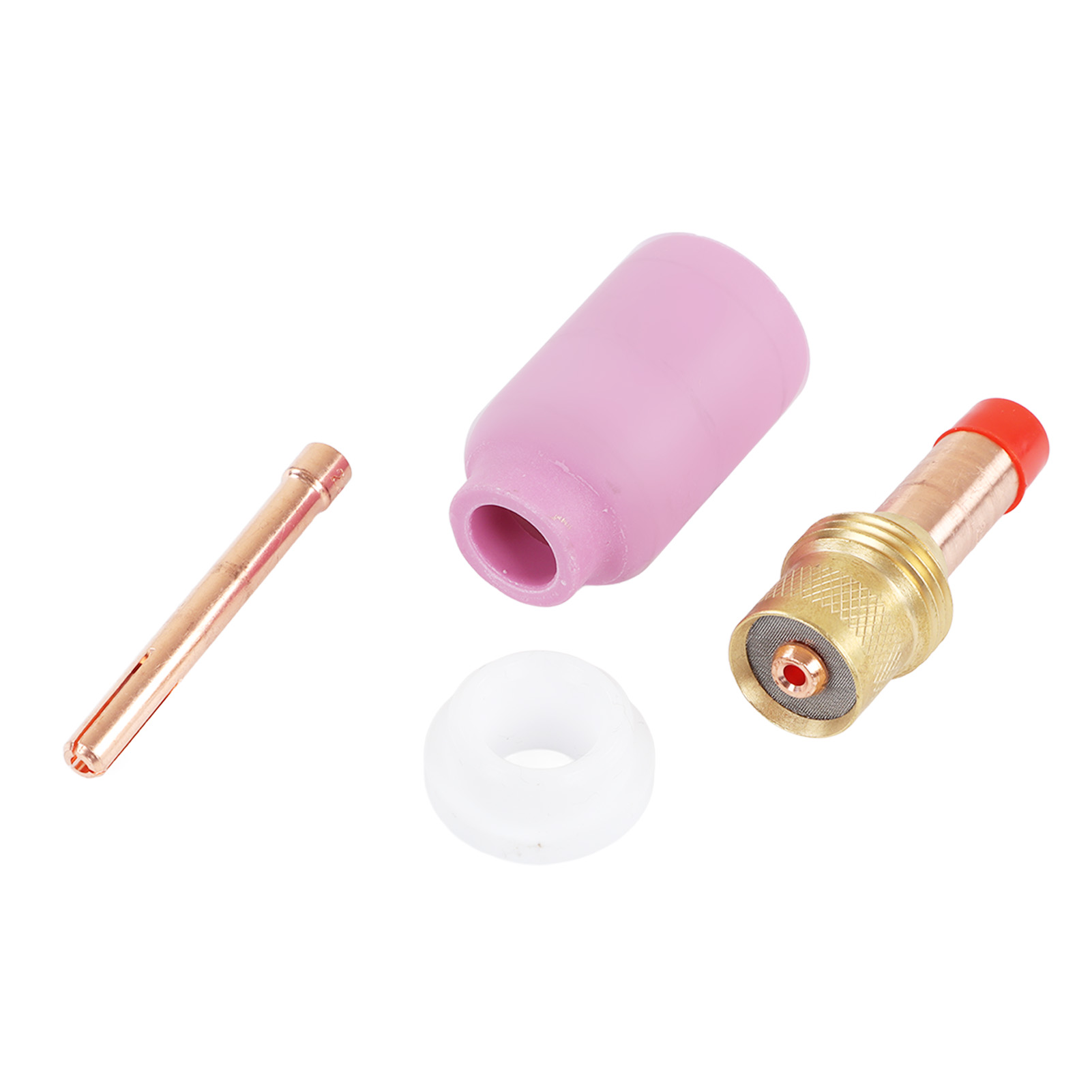 4-teiliges Wig-schweißzubehör-set Mit Mittelverbinder, Keramikdüse, Elektrodenclip Und Abdeckung, Schweißbrennerteile Für Wp 17, 18 Und 26