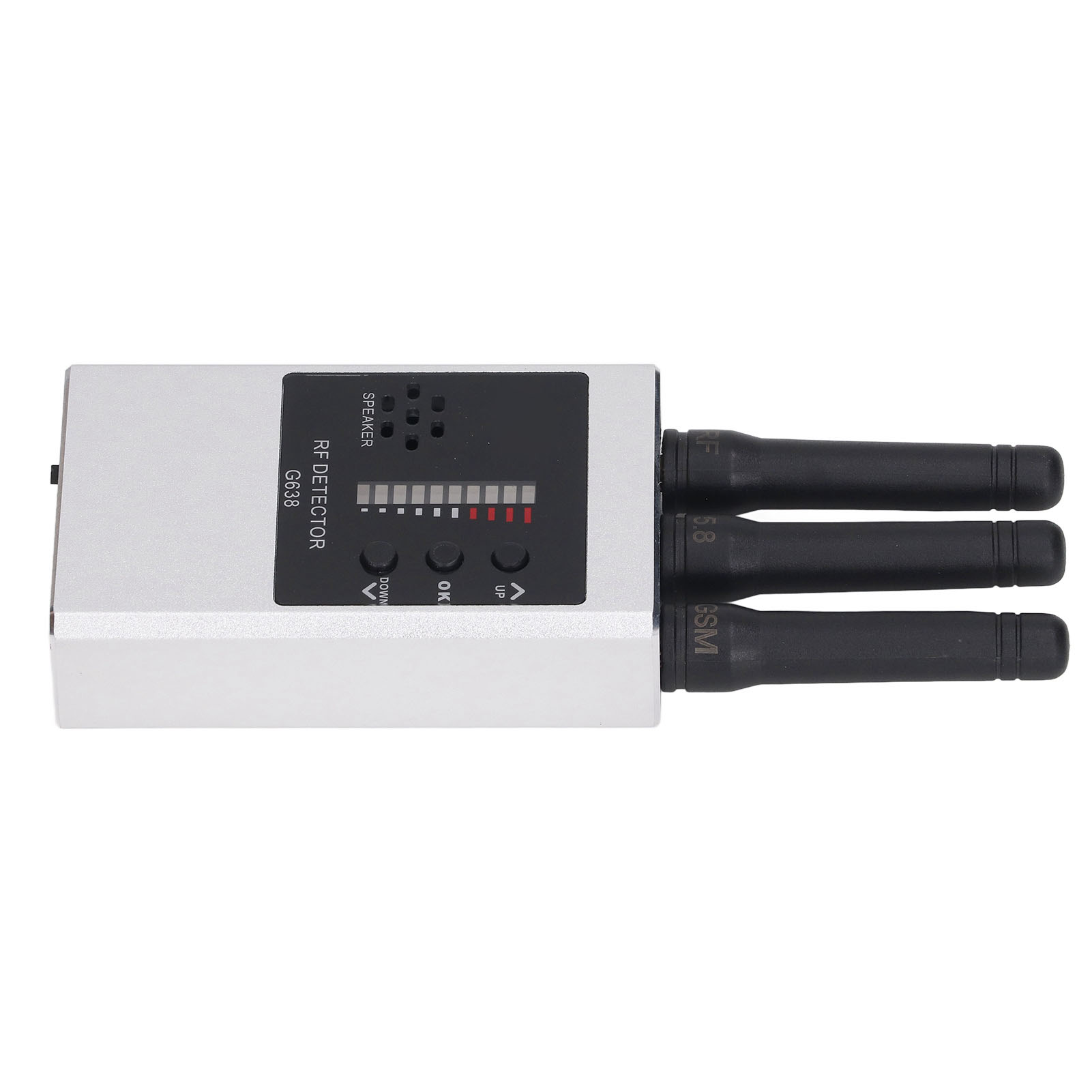Multifunktionsdetektor Mit Hf-signalscanner, Kameraobjektiv, Magnetfeld- Und Gps-tracker-tester Sowie Eingebautem Akku.