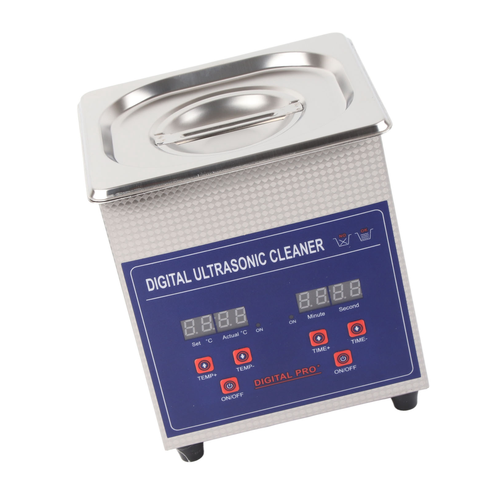 40-khz-ultraschallreiniger, 2-liter-edelstahl-reinigungsgerät Für Brillen, Uhrenarmbänder, Kleinteile, Leiterplatten, Eu-stecker, 200–240 V