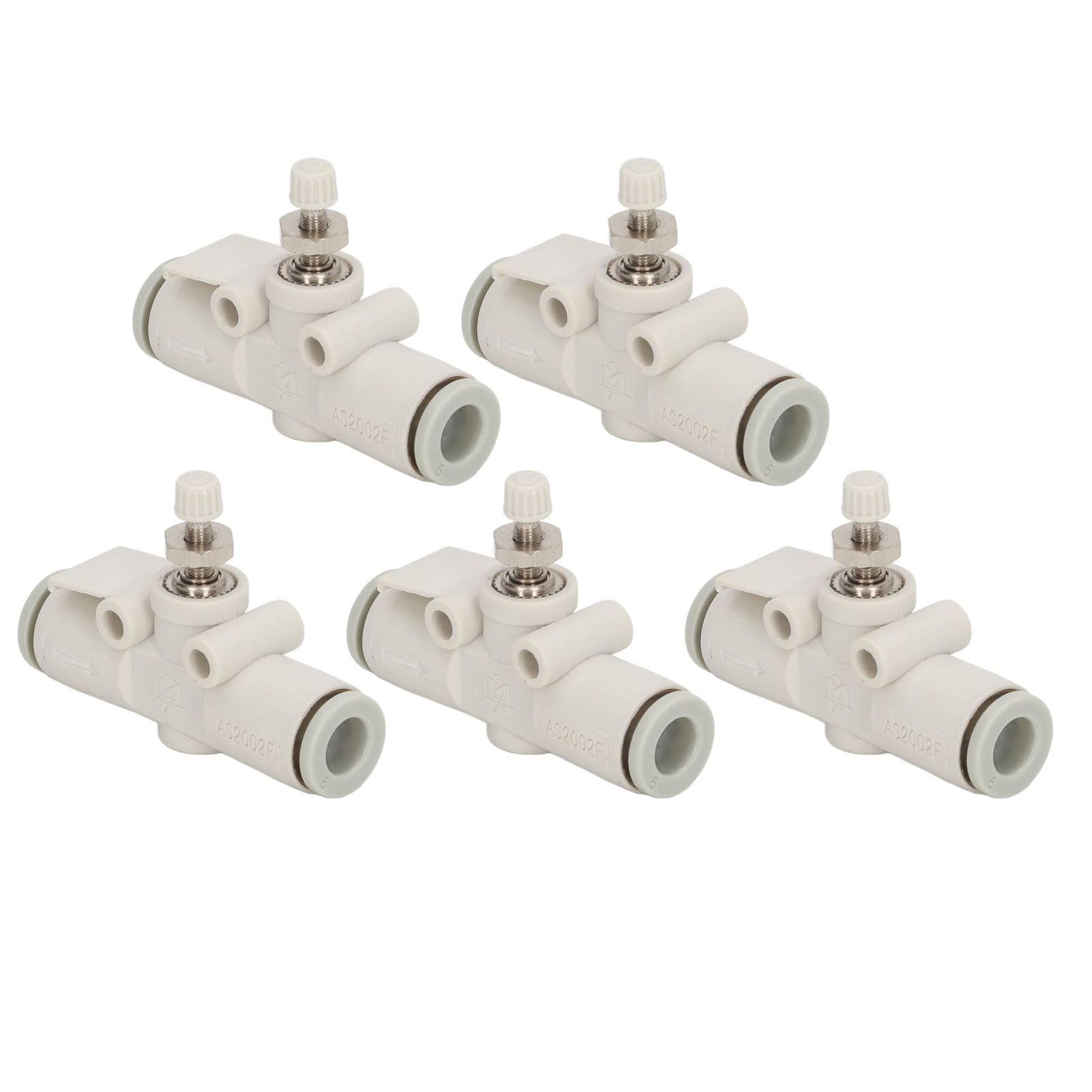 5 Stück Rohrdrosselventile, Druckbeständiges Pvc, Gerade Inline-luftstromregelung Für 6-mm-rohre