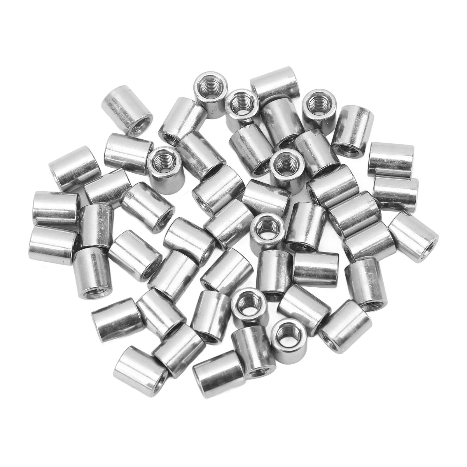 50-teiliges Set Runder Verbindungsmuttern M5 X 0,8 8 L10 Mm Innengewinde, Rostfreies Verbindungsmuttern-set Für Rohrleitungen