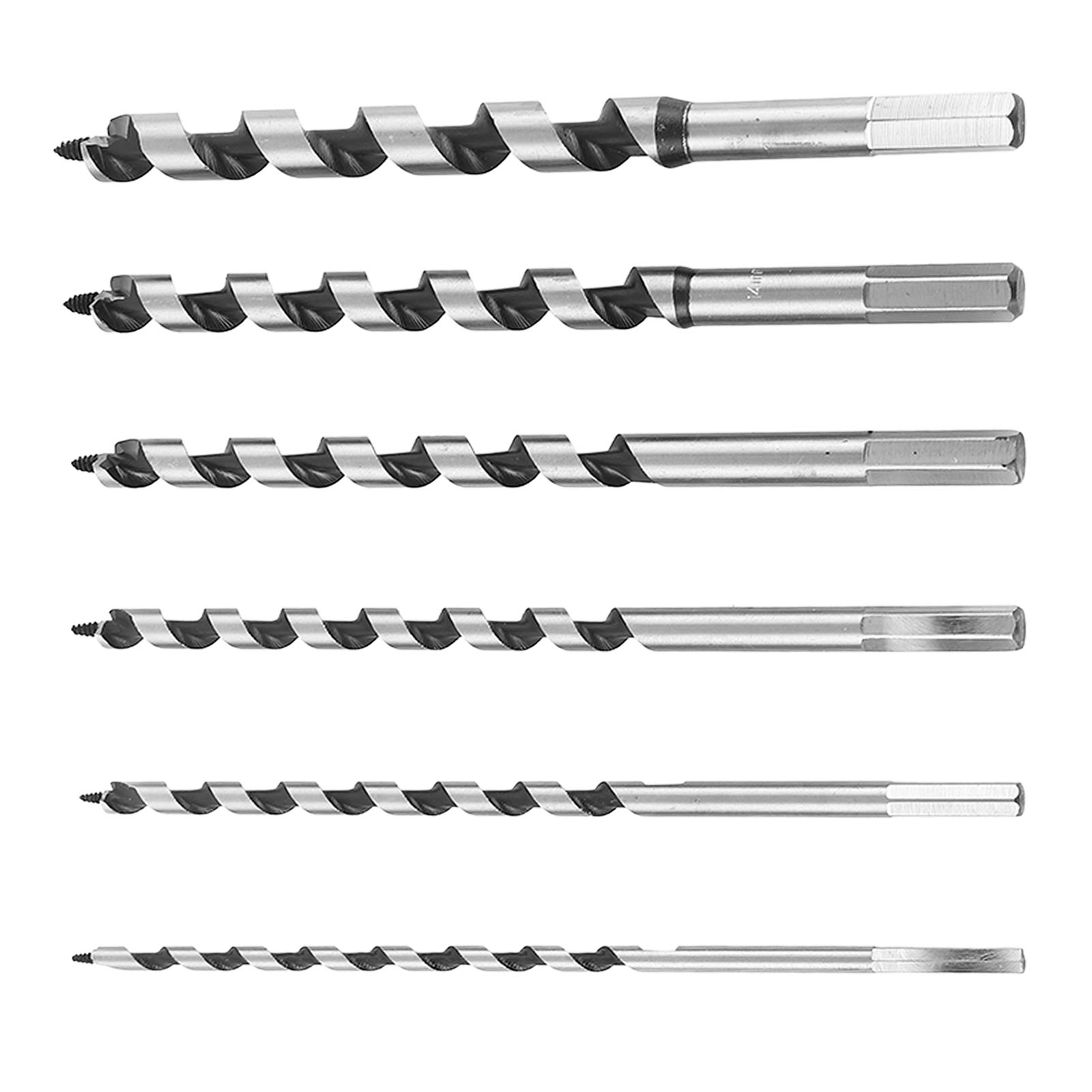 6-teiliges Erdbohrer-set, 230 Mm Lang, Sechskantschaft, Vollbohrer-set Für Holzbearbeitung