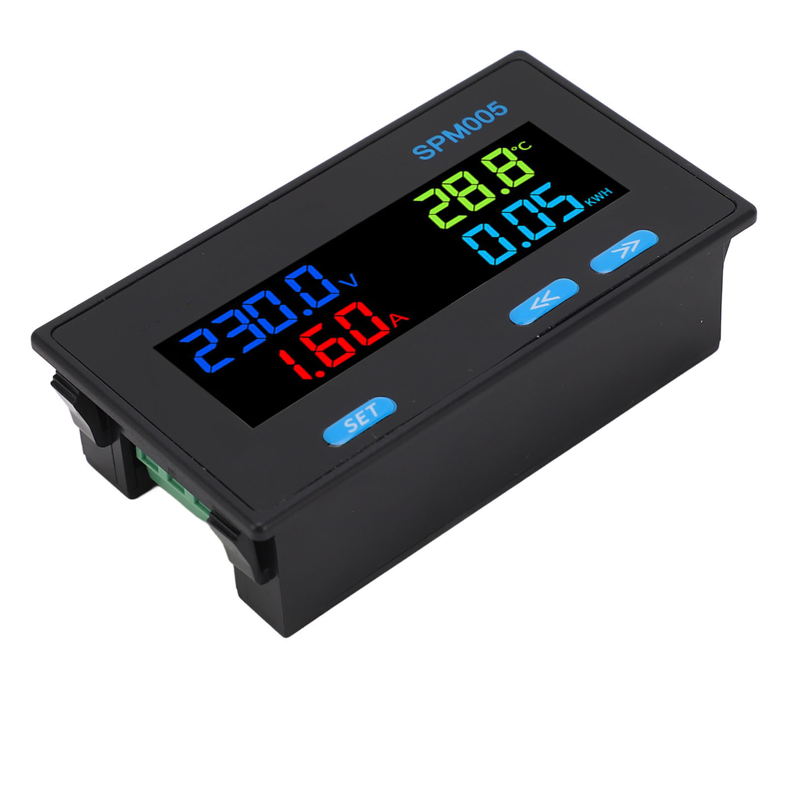 Digitales Voltmeter-amperemeter-panel 8-in-1 Multifunktions-leistungsmesser Mit Farb-lcd-display, Ac-energiemonitor Ac60–300 V 20 A