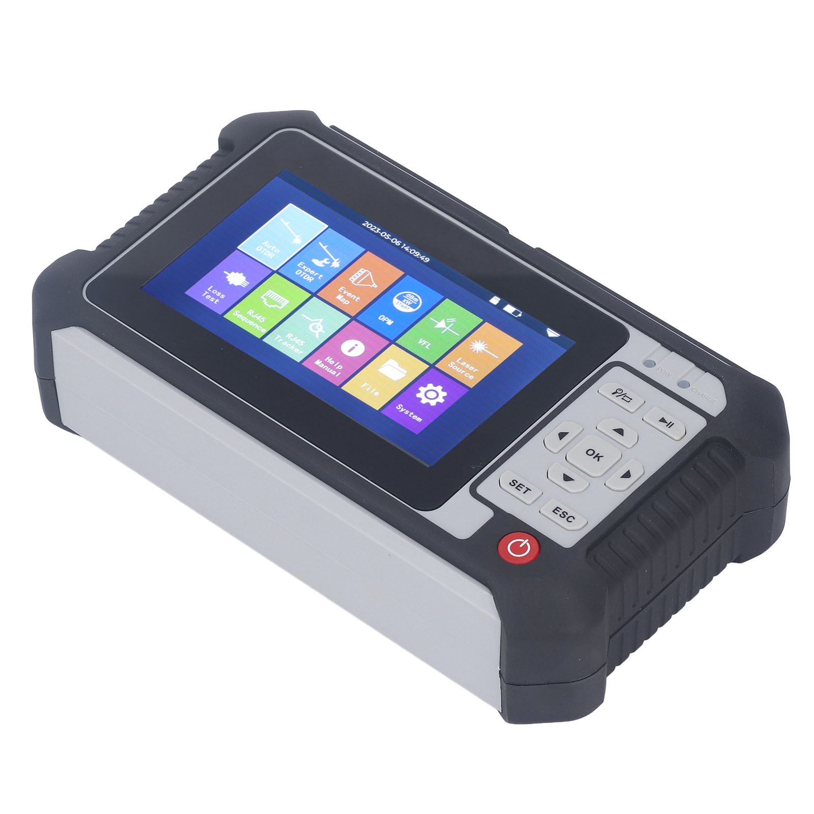 Optisches Zeitbereichsreflektometer (otdr) Für Glasfaserkabel, Fehlerortungsgerät, 4,3-zoll-touchscreen, 100–240 V, Eu-stecker