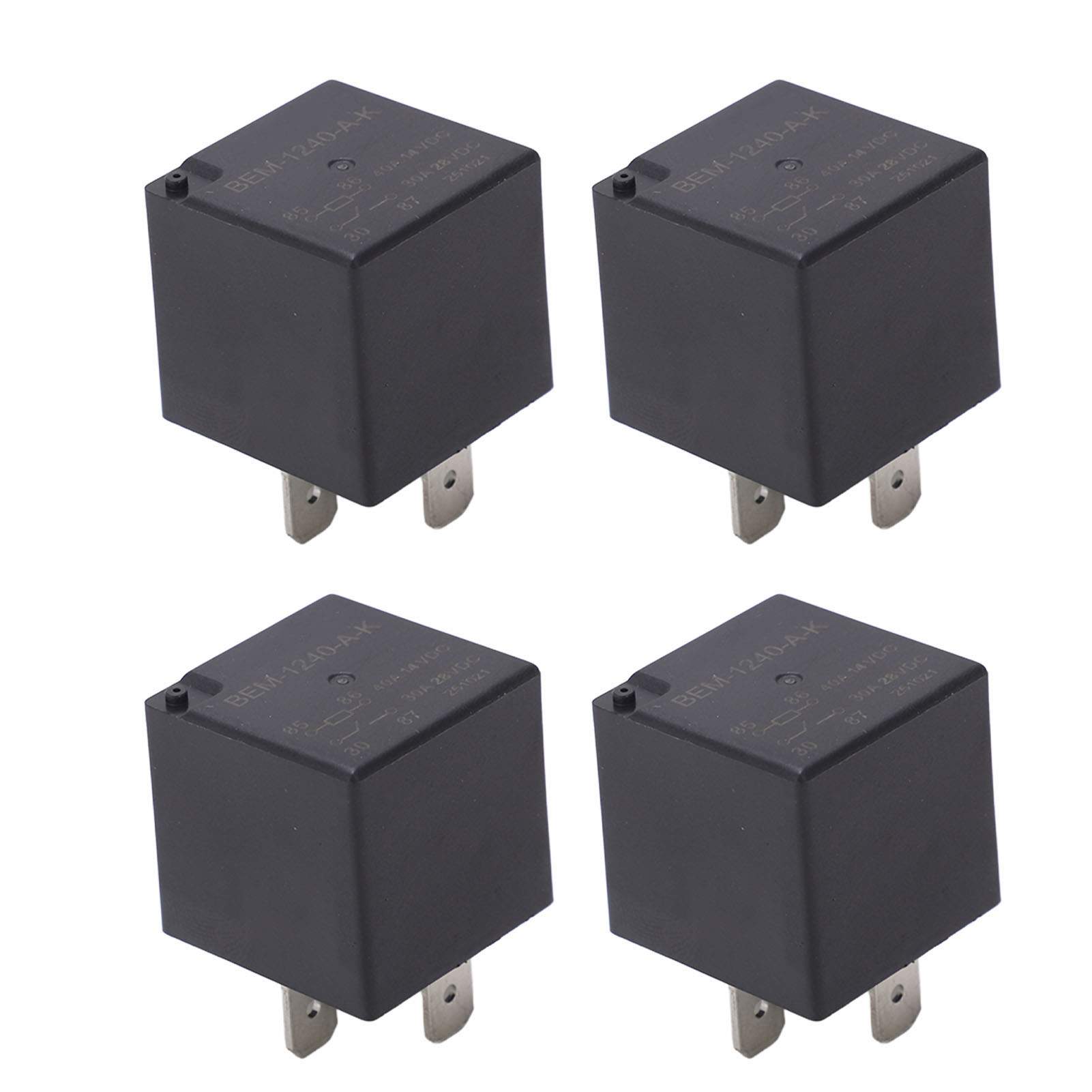 Berm 4er-pack Kfz- Und Marine-relais 12v Dc 4-polig 30-40a No Silberkontakt Wasserdichter Relais-schalter Für Boote Und Autos