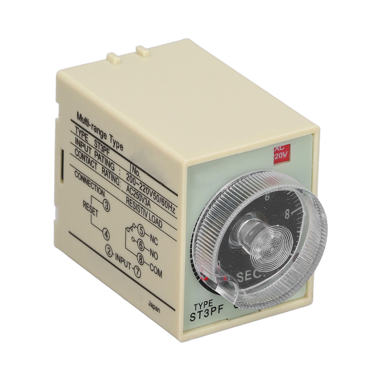 Zeitverzögerungsrelais, Langlebig, Hochwertige Verarbeitung, Abs-gehäuse, Kompakte Bauform, St3pf 10s Timer-zeitrelais