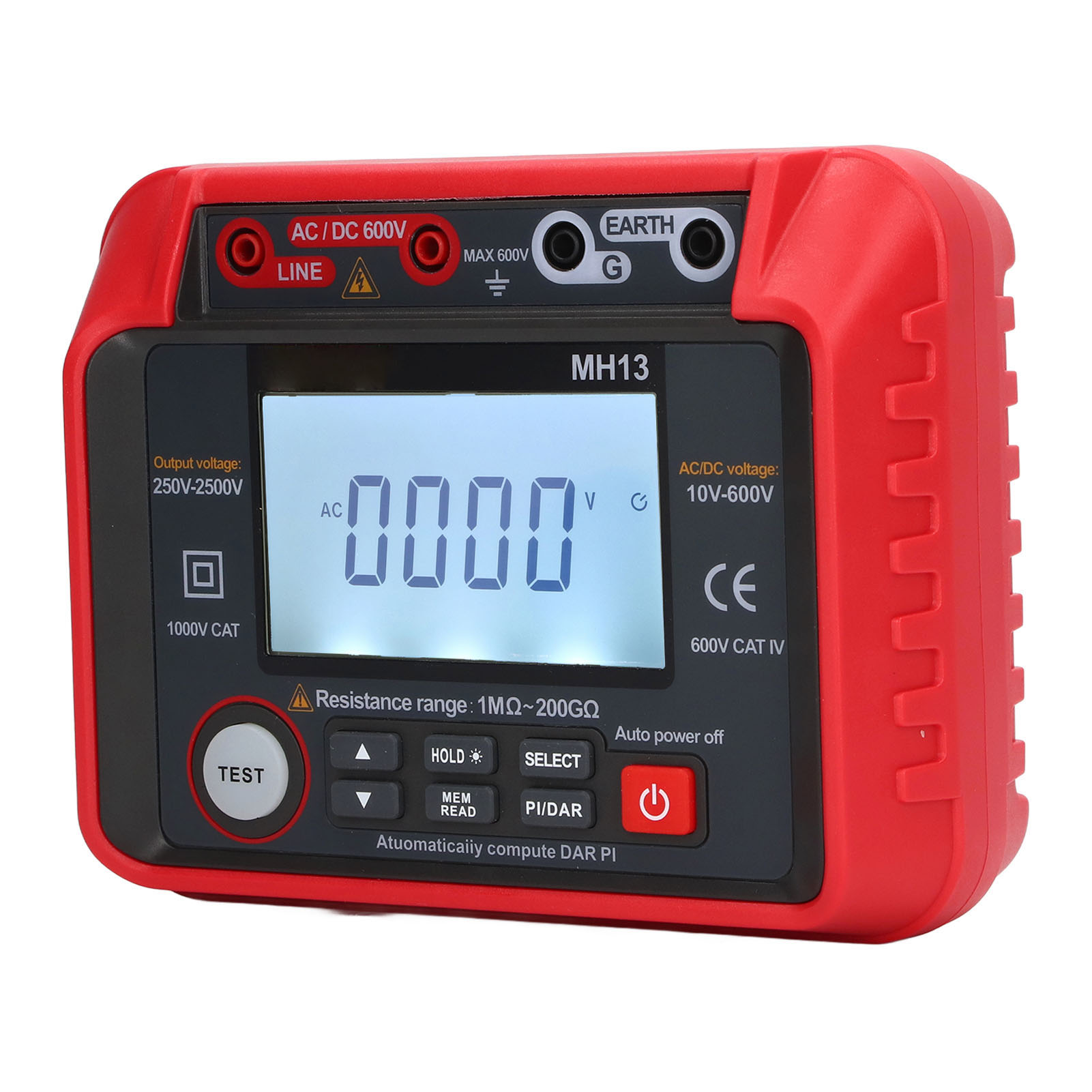 Isolationswiderstandsmessgerät, Wechsel- Und Gleichspannungsentladungsmessung, Präzises Ohm-tester, Rot
