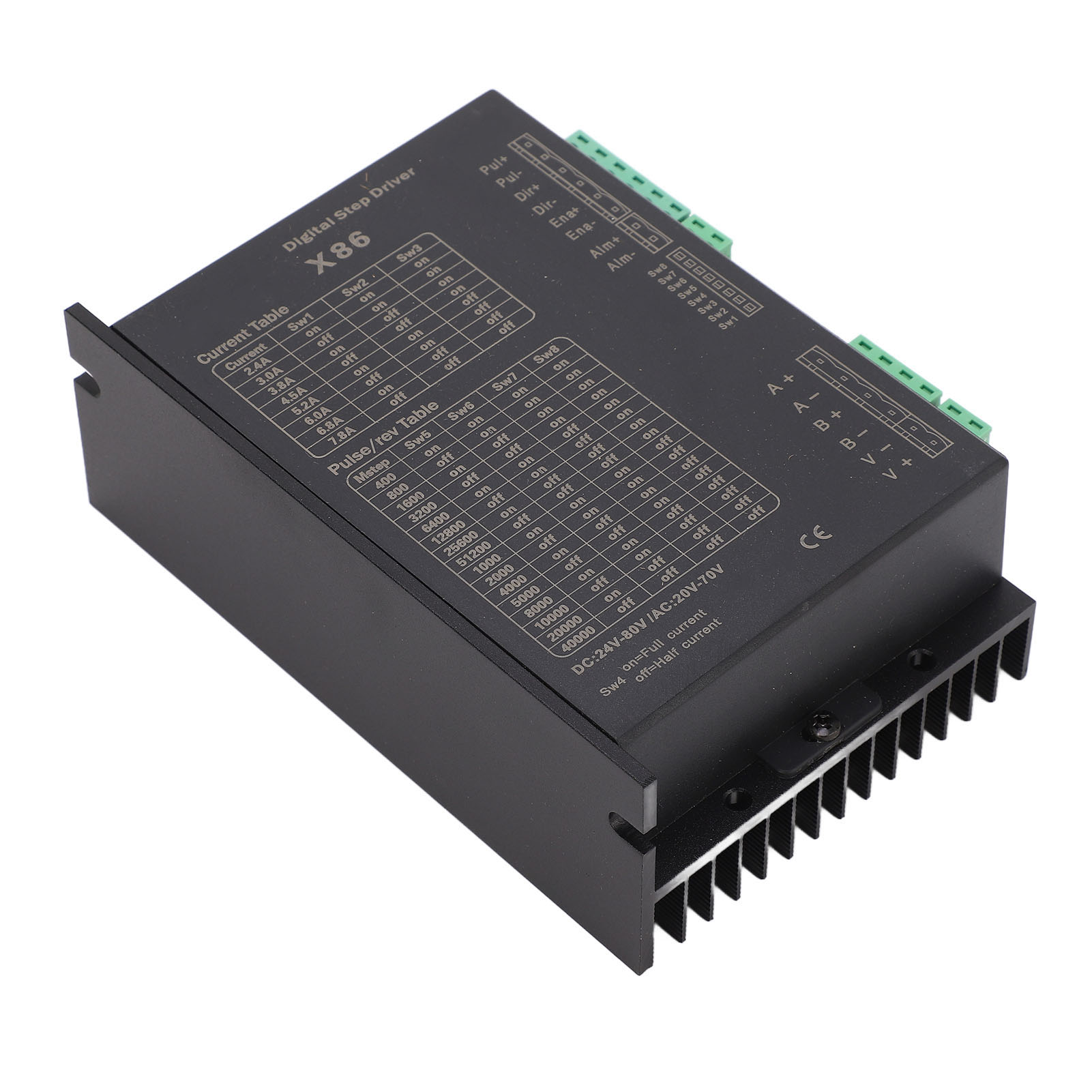 Schrittmotortreiber 51200, Geteilter Strom 7,8 A, 2-phasen-servomotortreiber, Dc 24–80 V, Ac 20–70 V