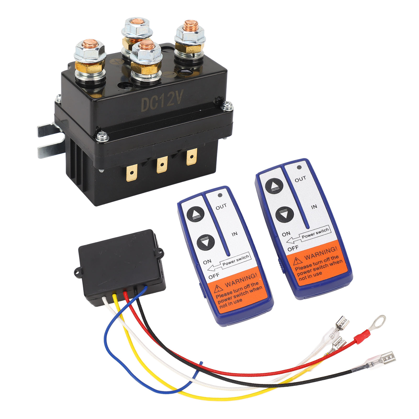 Seilwinden-magnetrelais-schütz 12v 250a Mit 2-teiligem Funkfernbedienungsset Für Atv, Utv Und Lkw