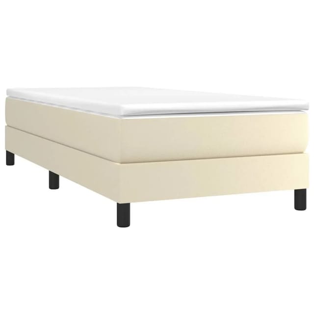 vidaXL Boxspringbettgestell Creme 100x200 cm Kunstleder 3120684