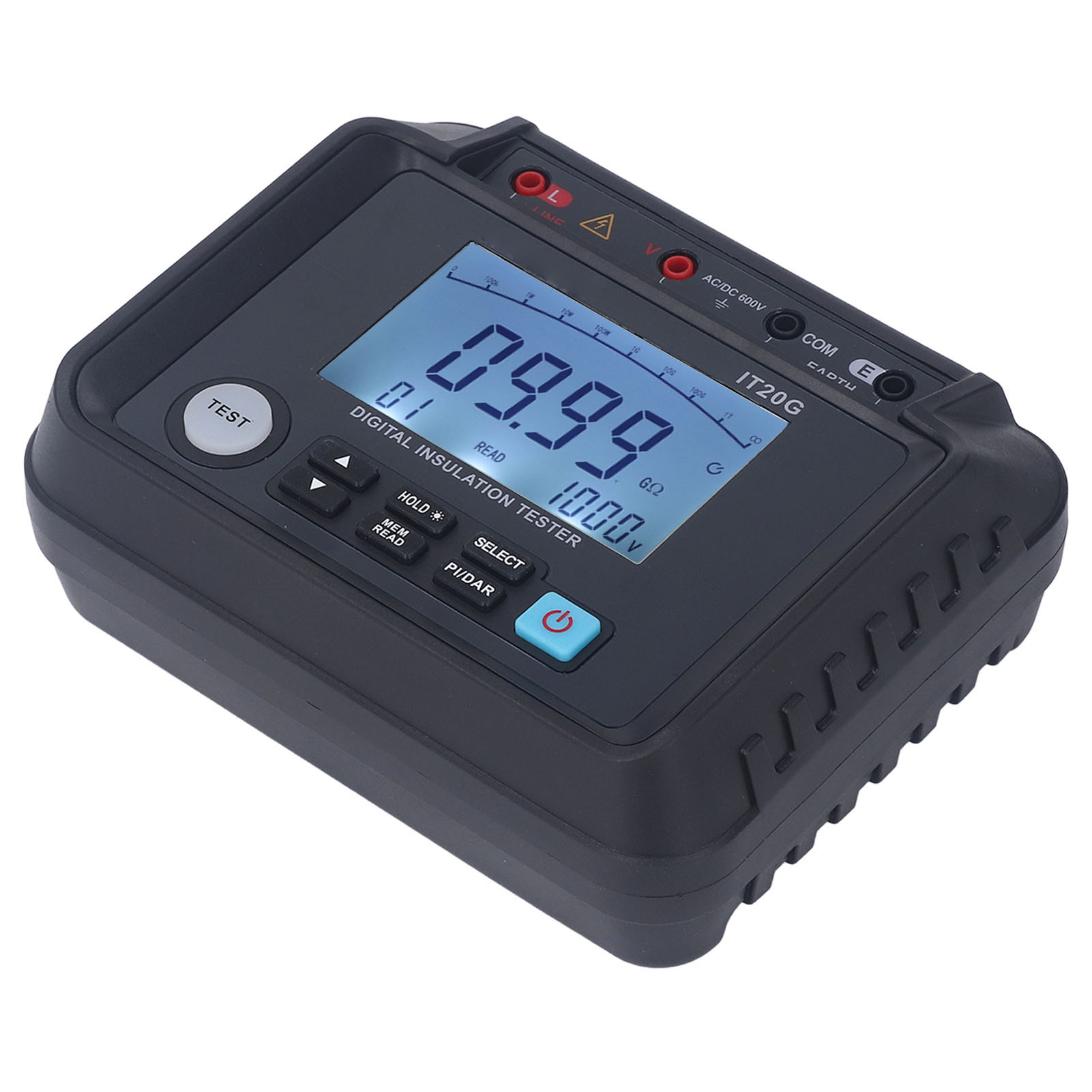 Widerstandsmessgerät, Präzise Und Schnell, 20 Gω, Digitales Megohmmeter Mit Erdung, 1000 V