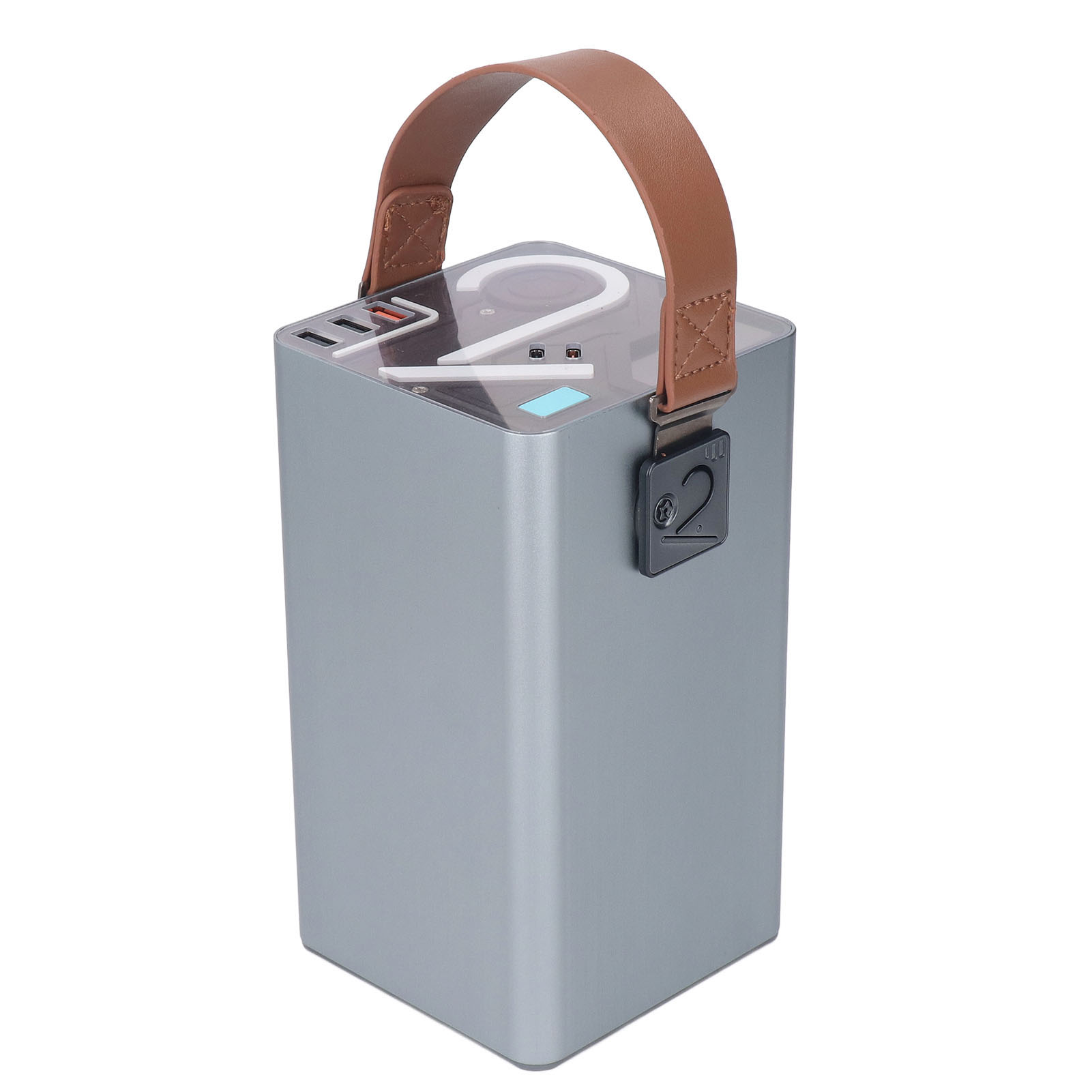 Tragbare Powerstation 120 W, 80000 Mah, 296 Wh, Mobile Notstromversorgung Für Den Außenbereich, Silbergrau