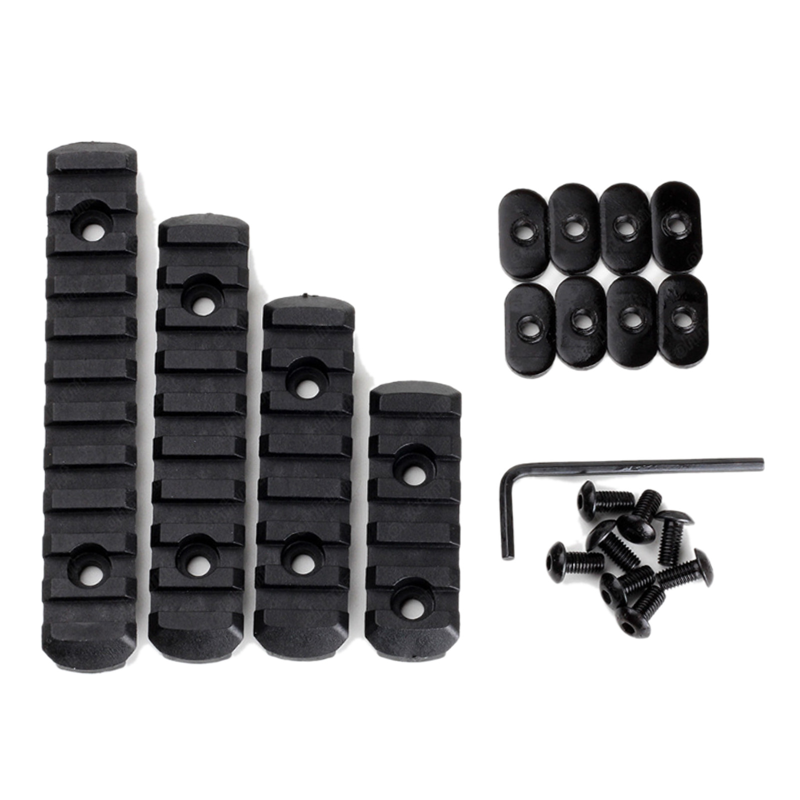 4 Stück Führungsschienenstreifen, Modifizierte Dekorationszubehörteile, Holzschutzkomponente, 20 Mm, Schwarz