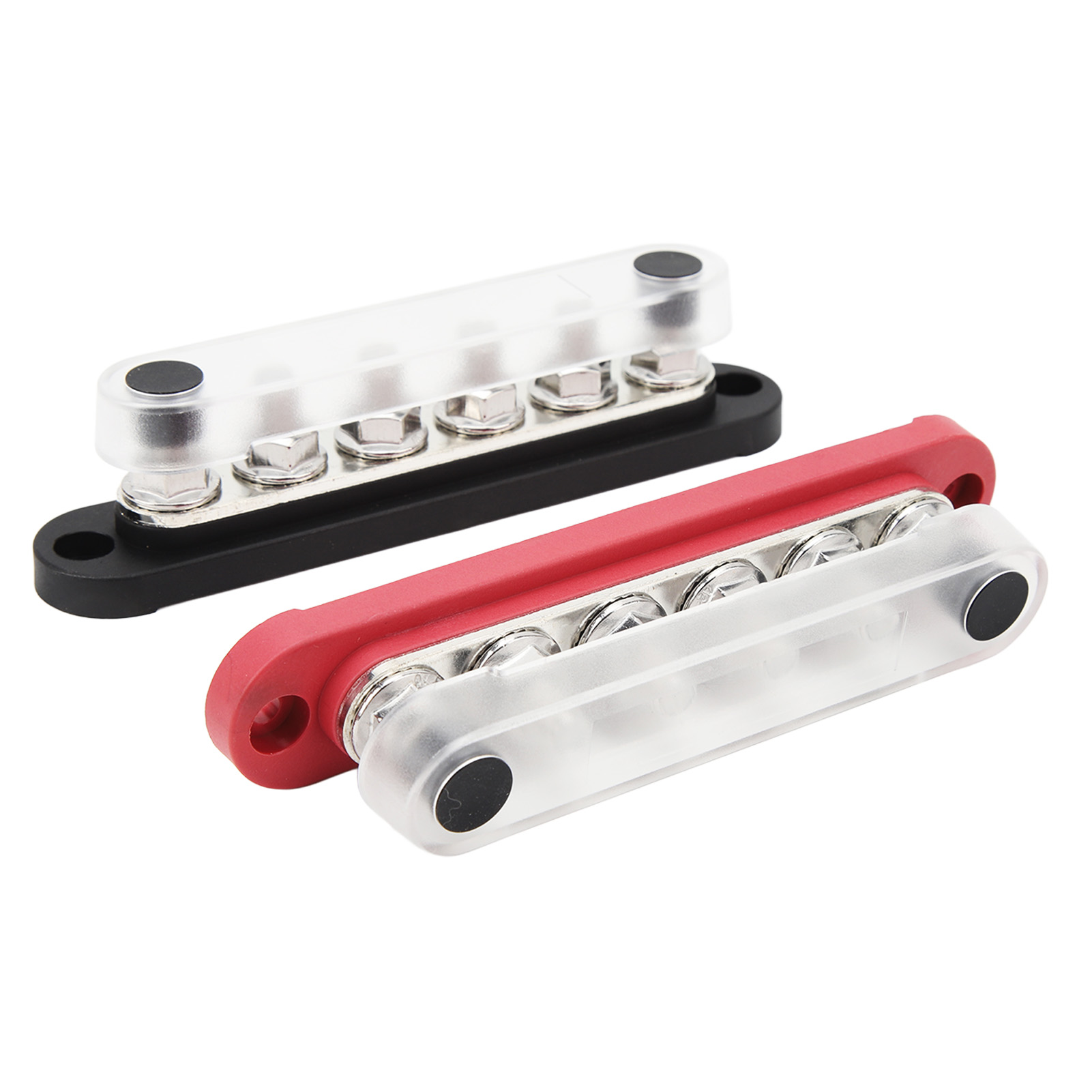 Stück Batteriesammelschiene 6 X 5/16 Zoll M8 150 A 6-kanal-stromverteilerblock Mit Abdeckung Für Fahrzeug-solaranlagen 12 V–48 V