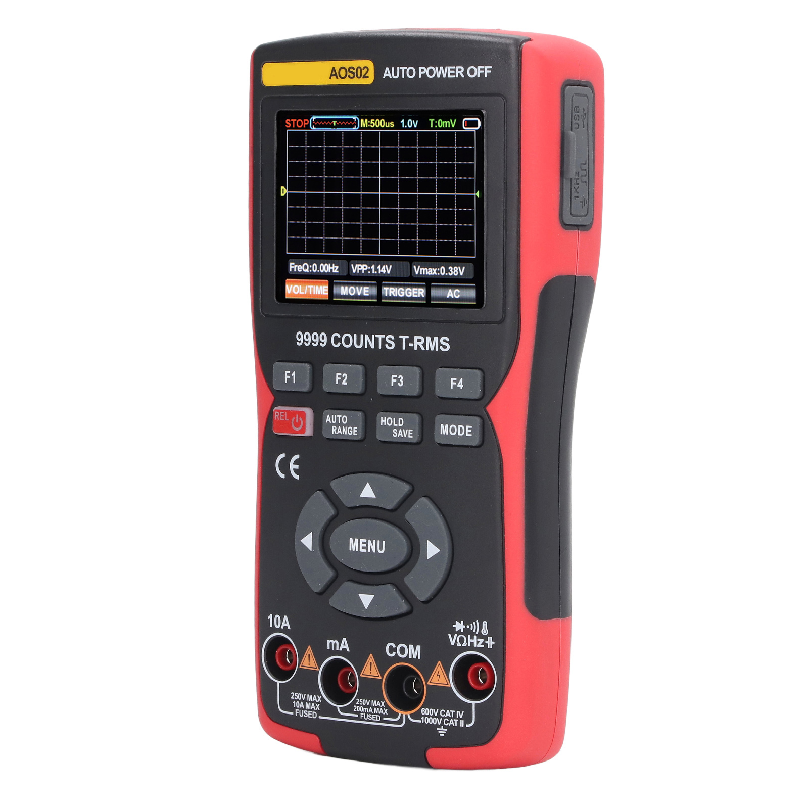 Oszilloskop-multimeter 2-in-1, Tragbares Handoszilloskop, Digitaler Elektrischer Tester Mit Doppelsicherung