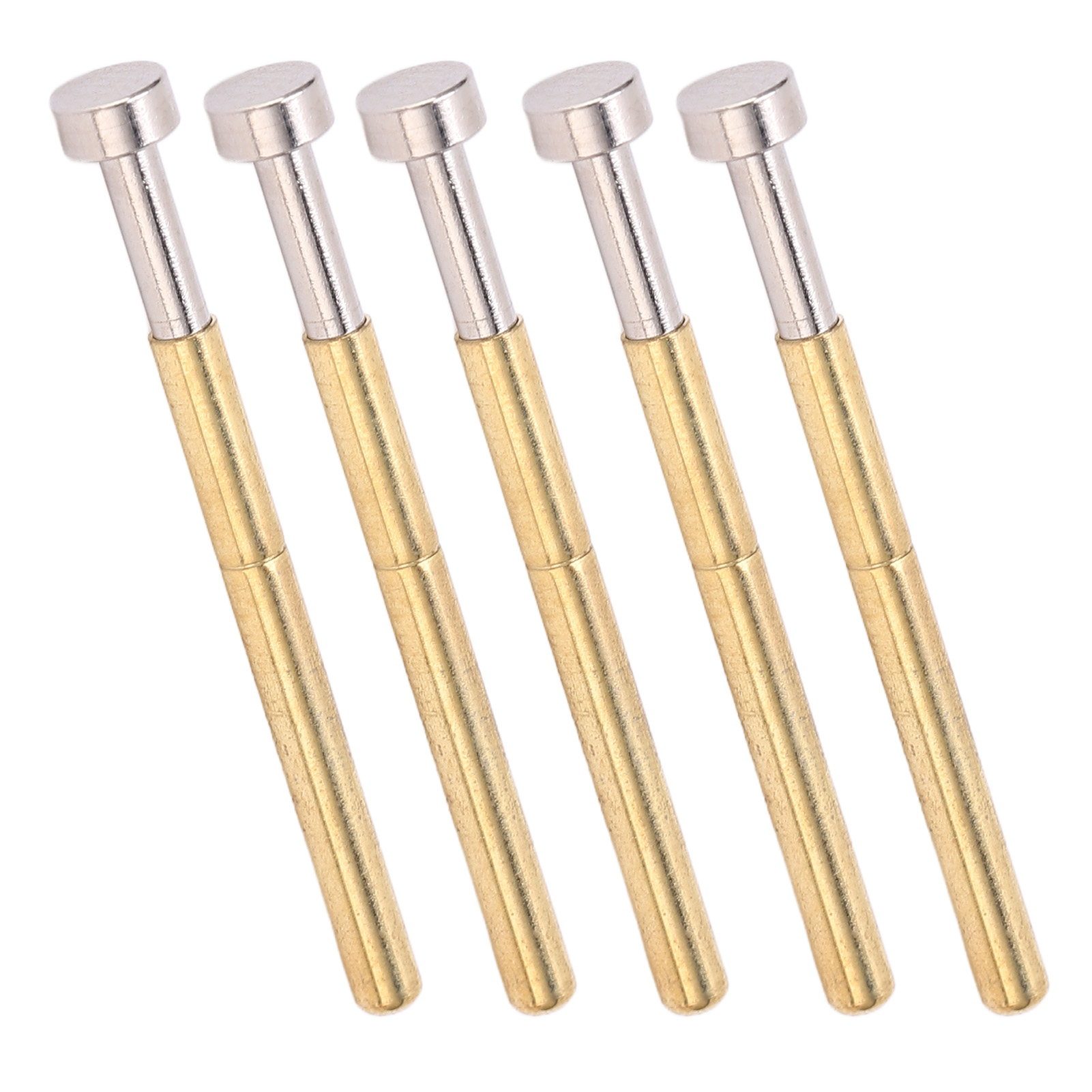 100 Stück Pogo-pin-flachkopf-federprüfspitzen Aus Messing, 2,36 Mm/0,1 Zoll Rohrdurchmesser, 34 Mm/1,3 Zoll Leiterplattenprüfspitzen